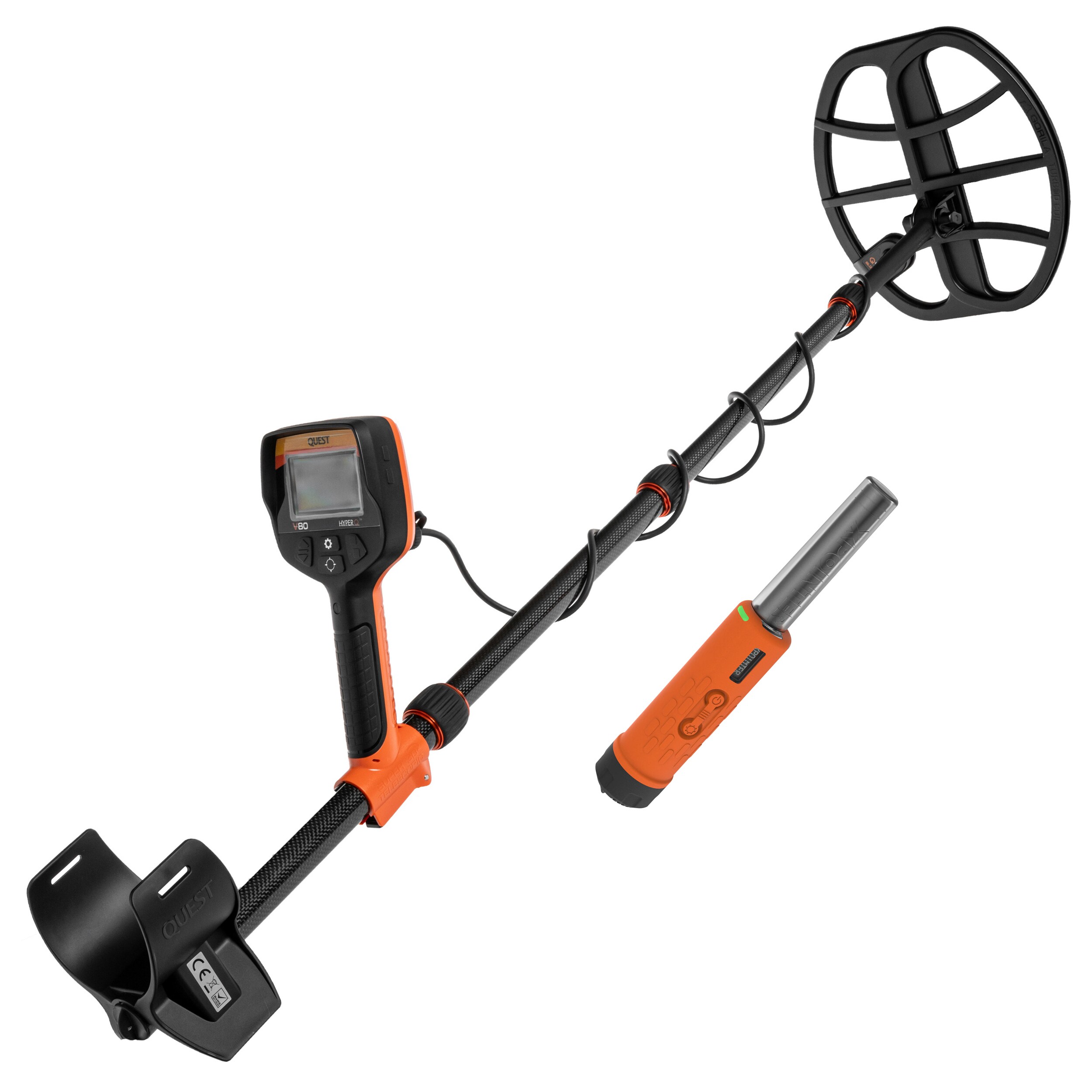 Détecteur de métaux V80 + bobine Blizzard 9/11 + Xpointer Max - set Quest