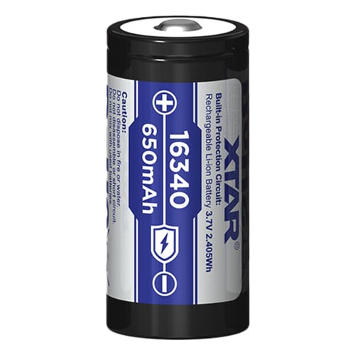 Batterie 3,7 V 16340 650 mAh Xtar 