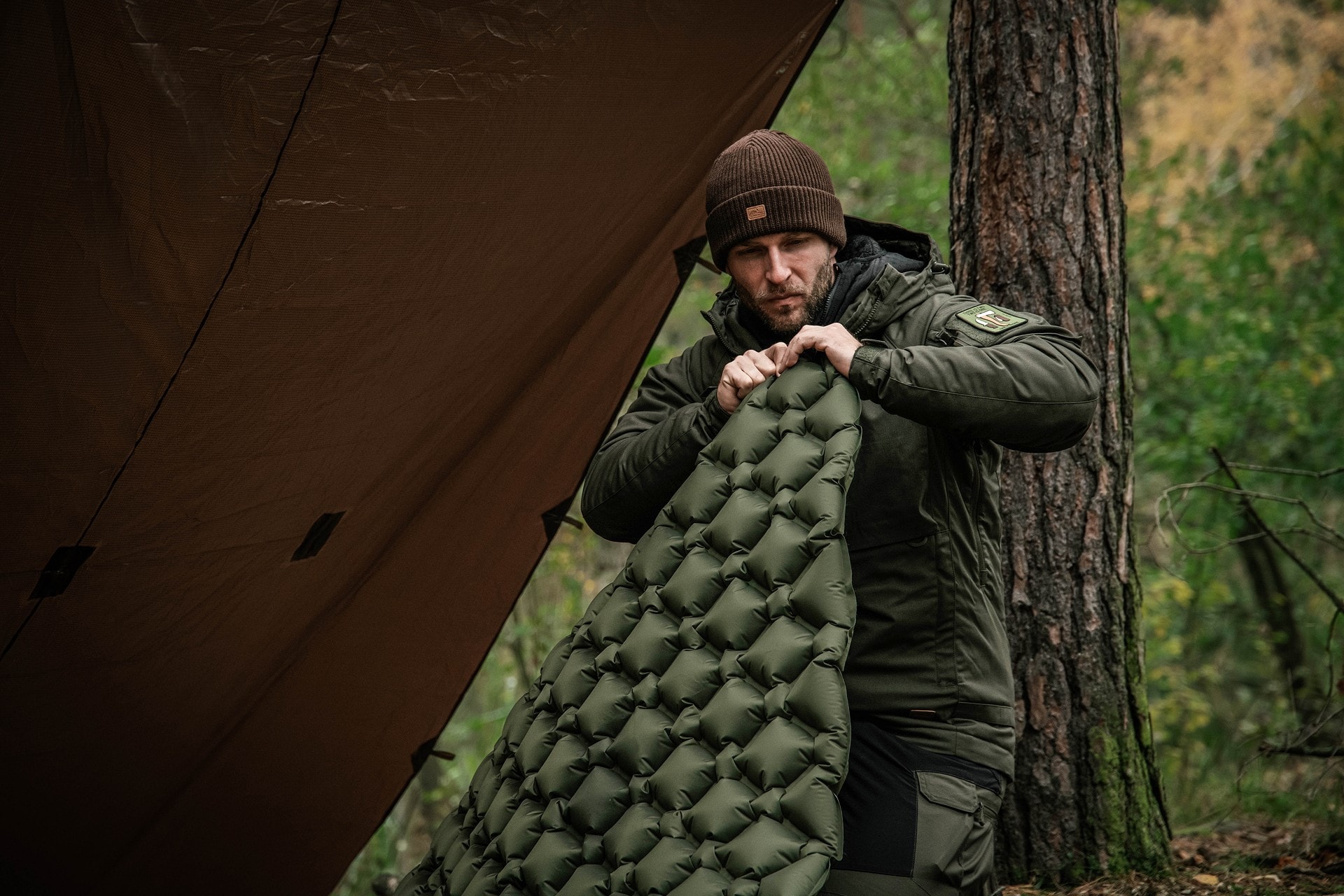 Matelas une place 186 x 58 cm Badger Outdoor - Olive