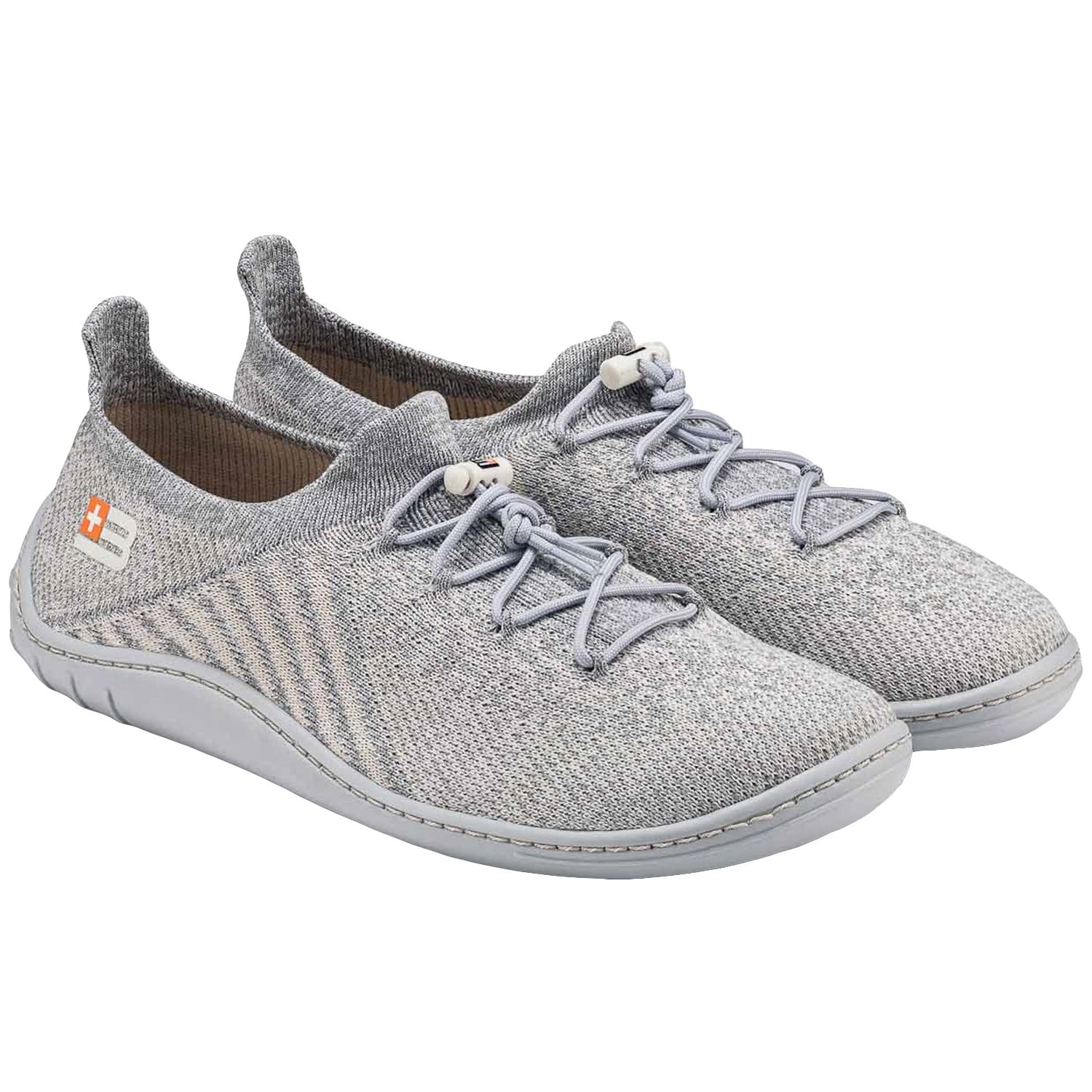 Chaussures pour femmes Barefoot Merino Brubeck - Light Grey/Grey