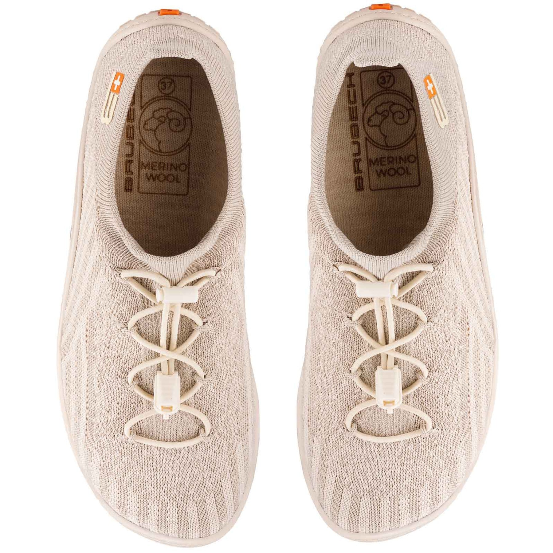 Chaussures pour femmes Barefoot Merino Brubeck - Cream