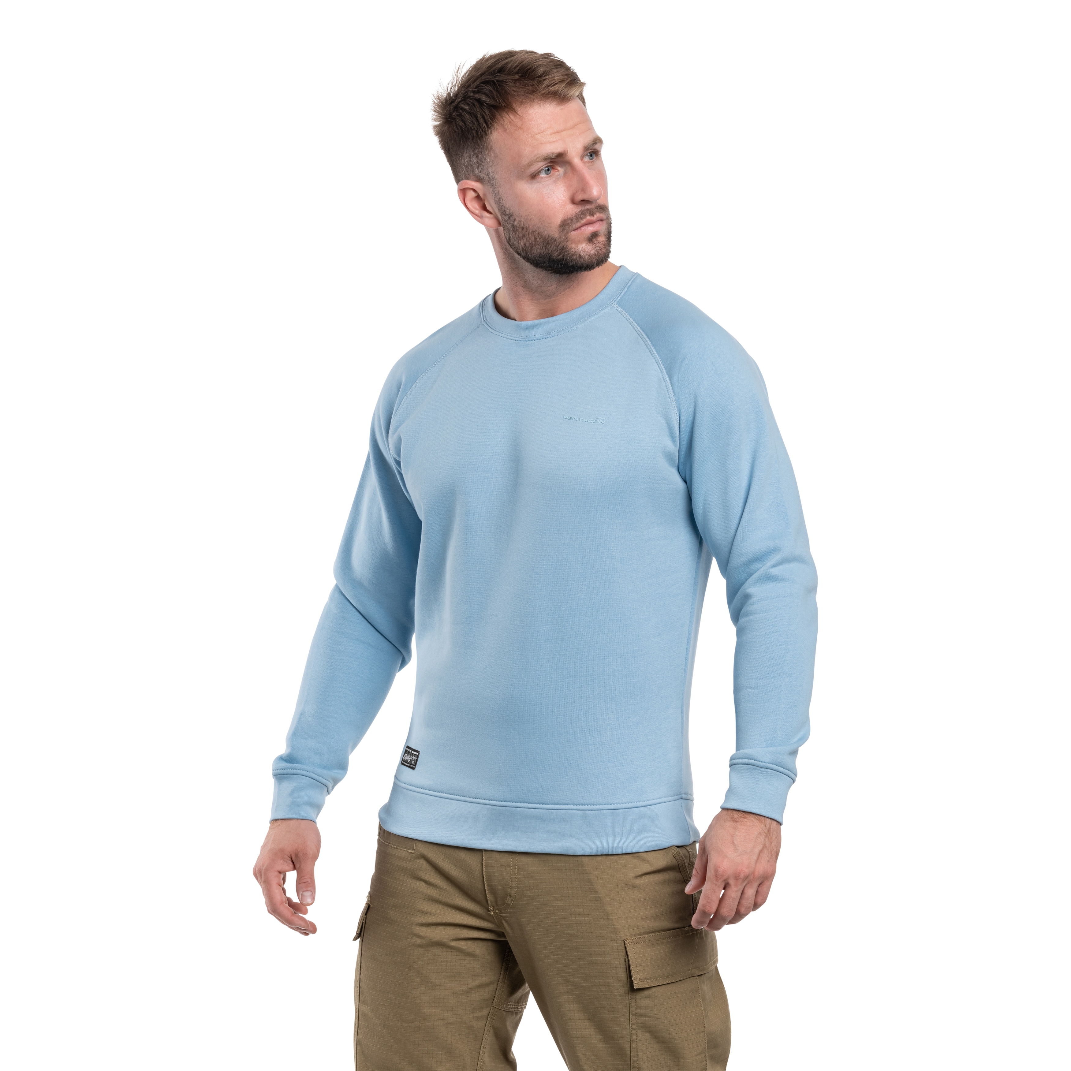 Sweatshirt Hawk Blank Pentagon - Lagoon Blue