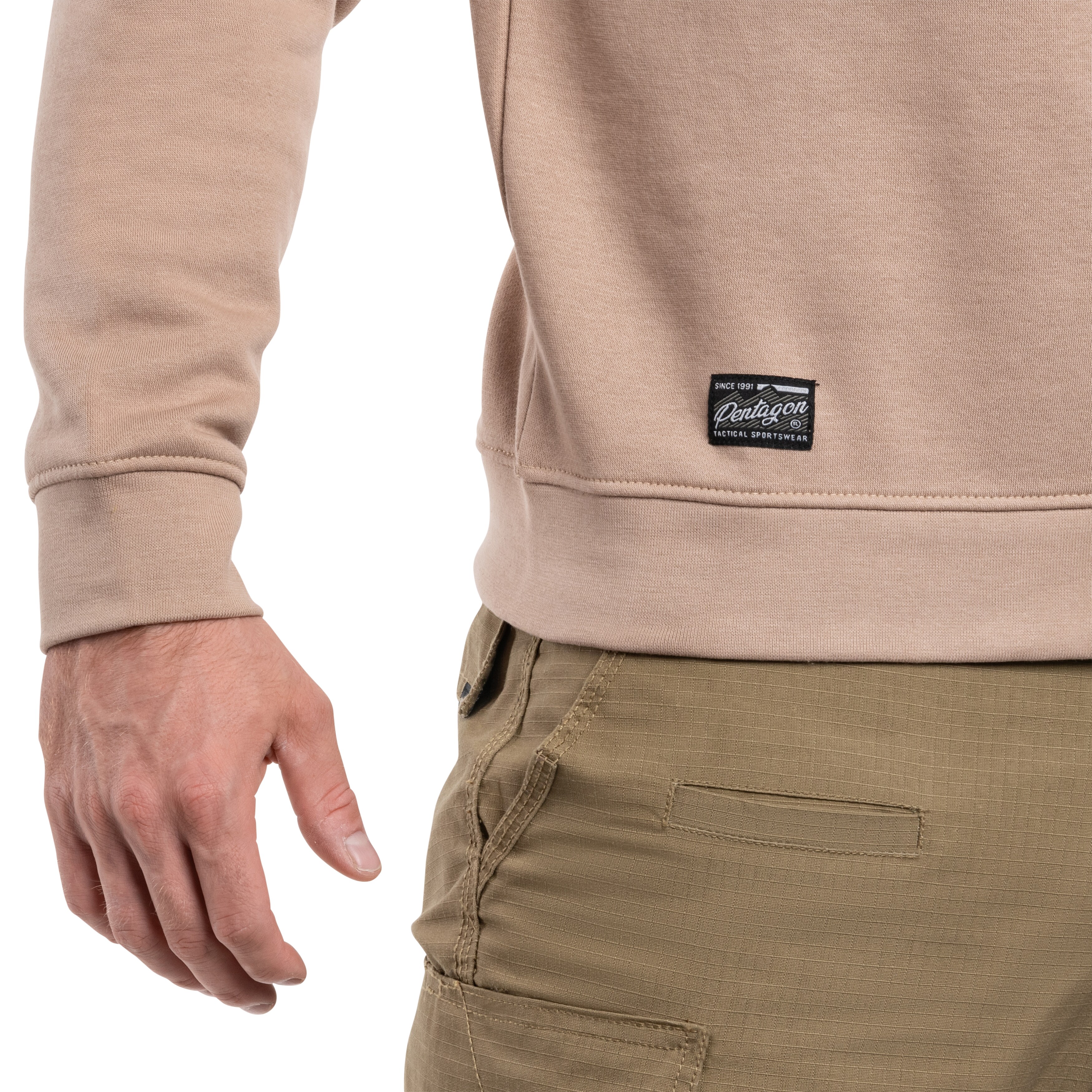 Sweatshirt Hawk Blank Pentagon - Tan Brown