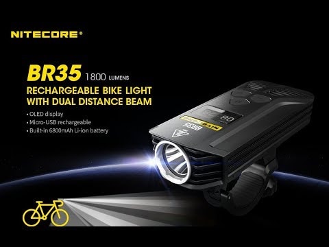 Éclairage avant de vélo BR35 1800 lumens - Nitecore