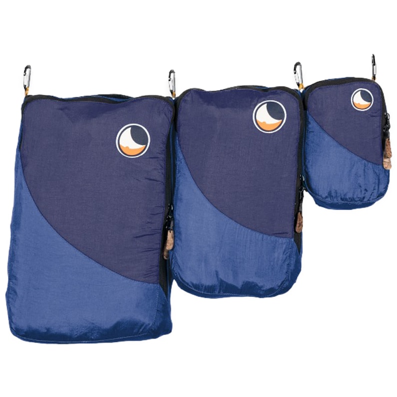 Pochette organisatrice Travel Cube Set - 3 pcs. Ticket To The Moon - Royal Blue/Navy Blue 