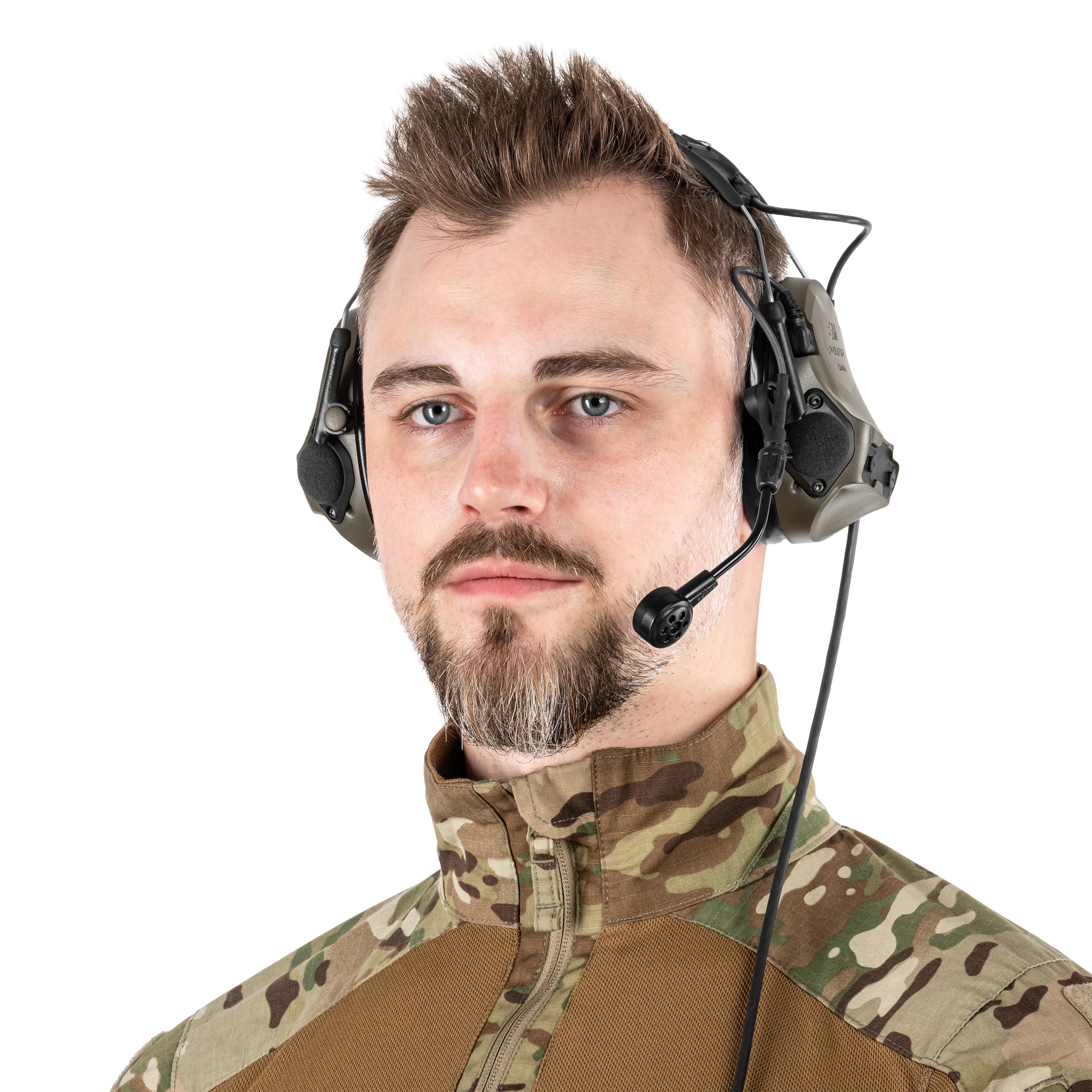 Protecteurs auditifs actifs 3M ComTac VIII avec microphone Peltor - Green