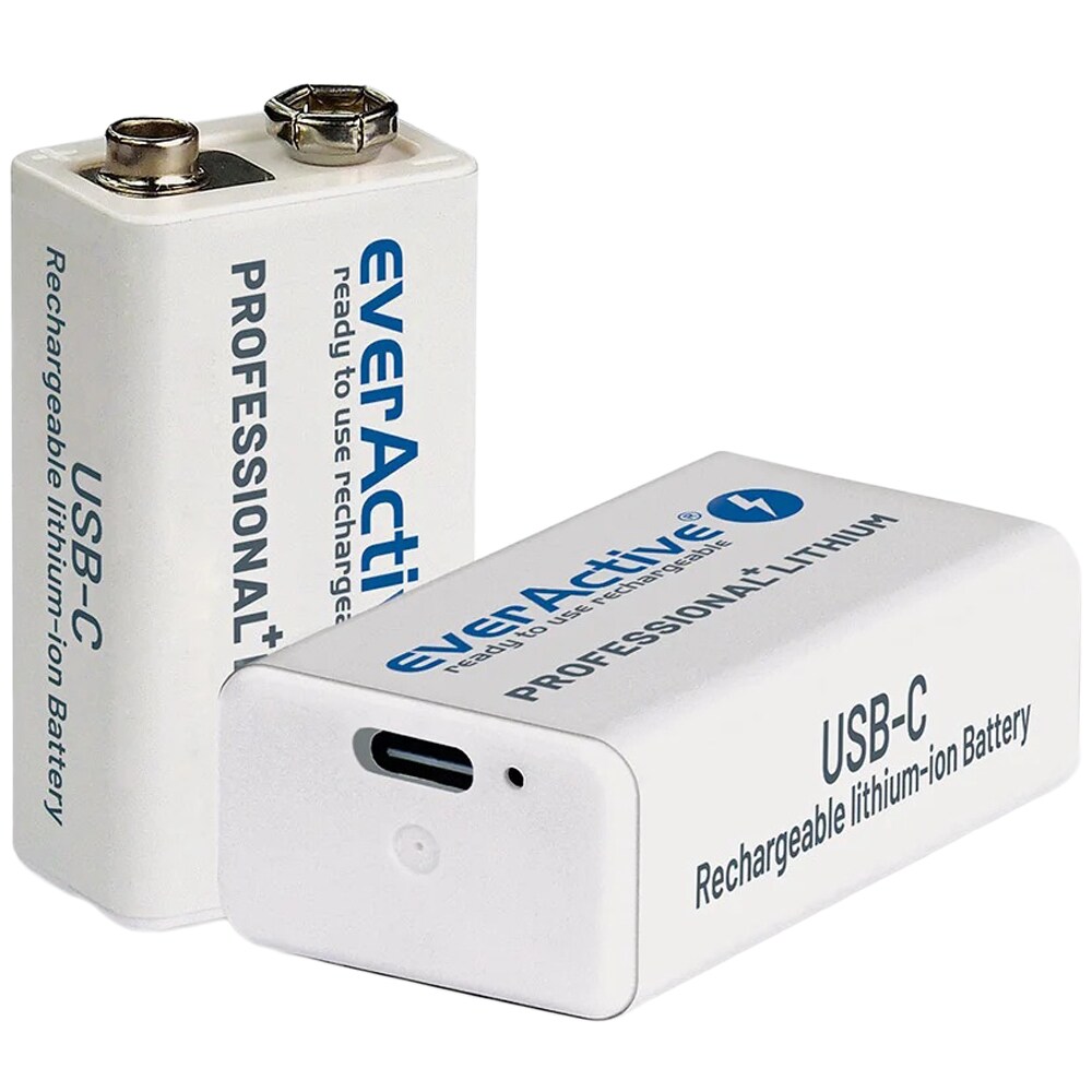 Batterie 6F22/9V Li-ion 550 mAh USB-C EverActive 