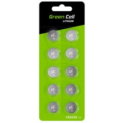 Piles au lithium CR2032 3V 220mAh - 10 pcs. Green Cell