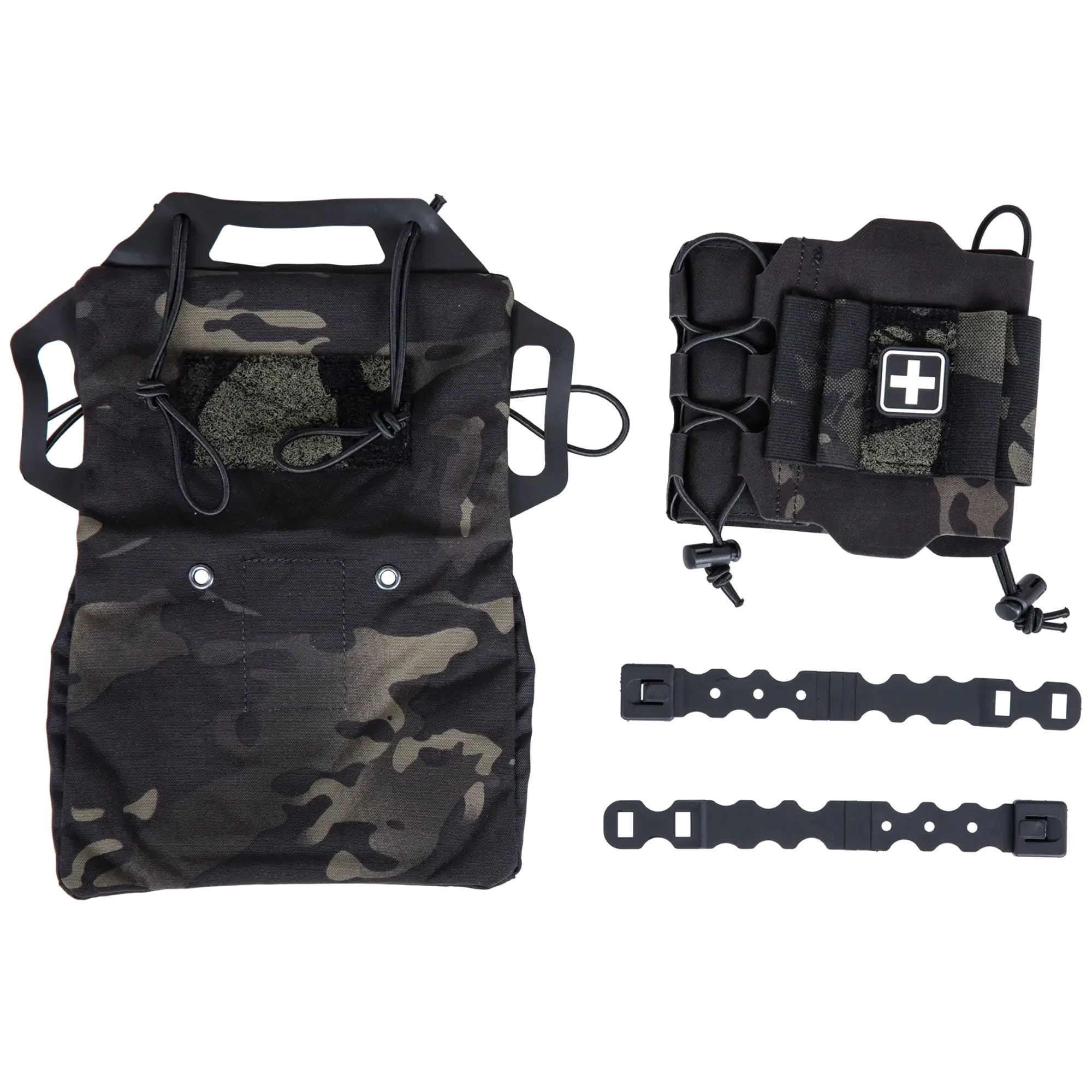 Trousse tactique détachable de premiers secours avec panneau MOLLE Wosport - MultiCam Black