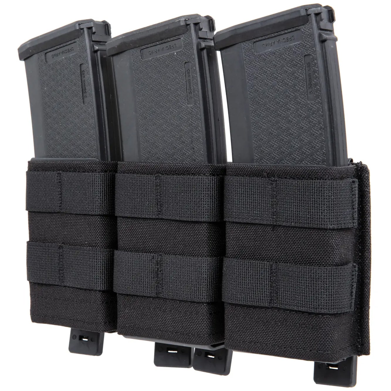 Triple pochette ouverte pour chargeurs FAST Wosport - Black