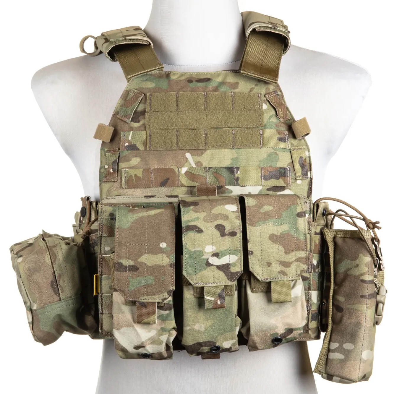 Gilet tactique Plate Carrier 6094A Style avec un jeu de pochettes Emerson - MultiCam