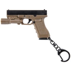 Porte-clé Pistolet avec lampe Wosport - Half-Tan