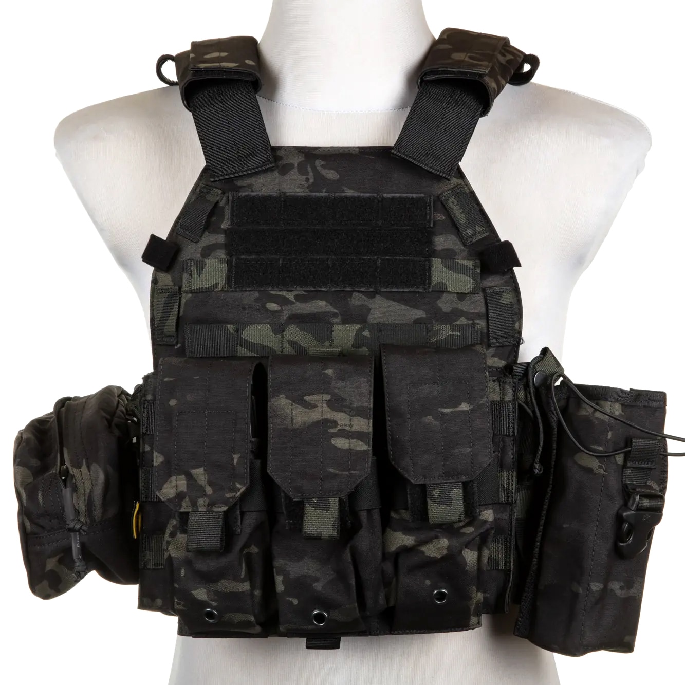 Gilet tactique Plate Carrier 6094A Style avec jeu de pochettes Emerson - MultiCam Black