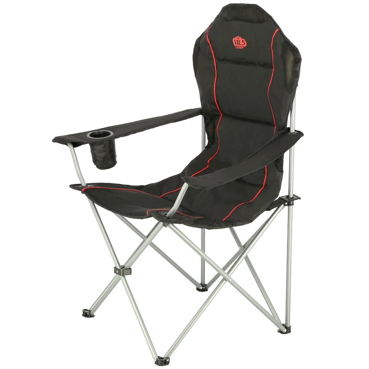 Chaise touristique NC3060 Nils Camp -Black-Red