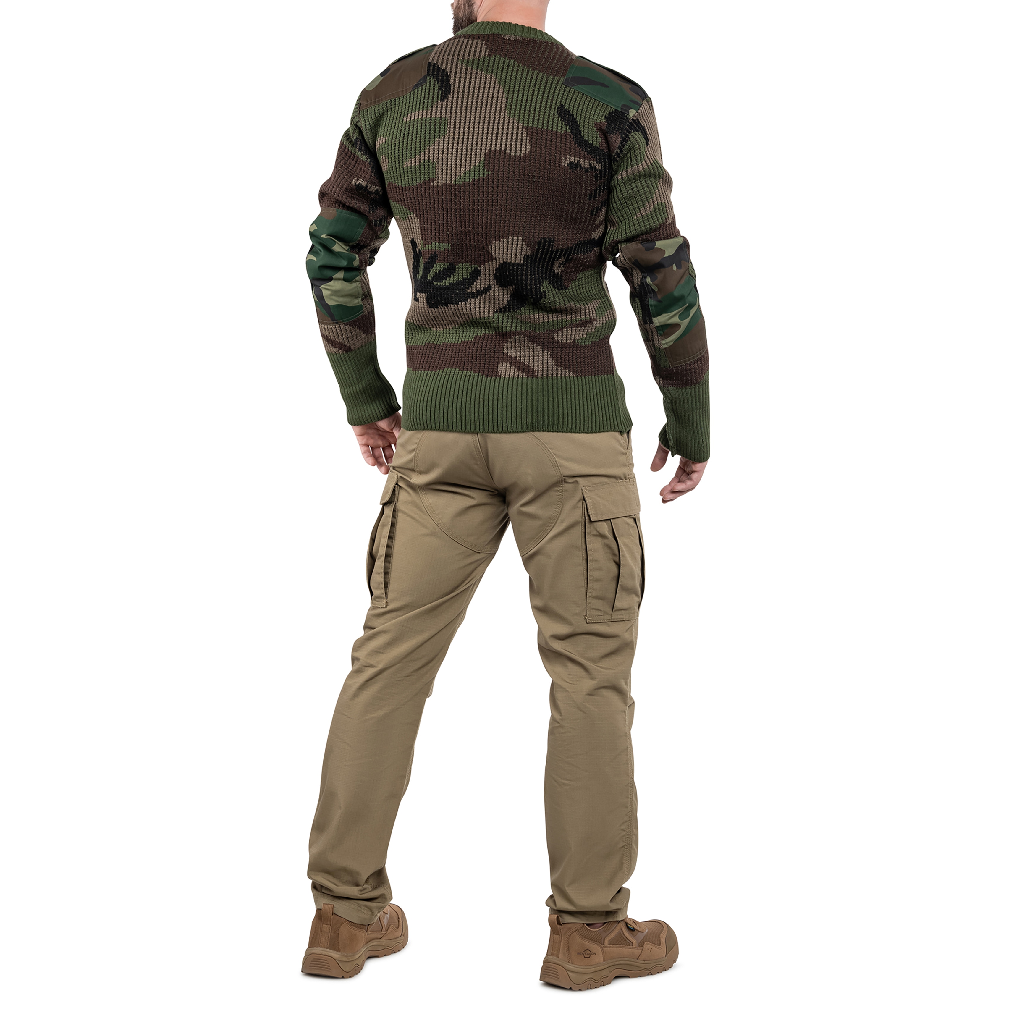 Sweatshirt V-Neck de l'Armée Française CCE - état comme neuf - Demobil - Camo 