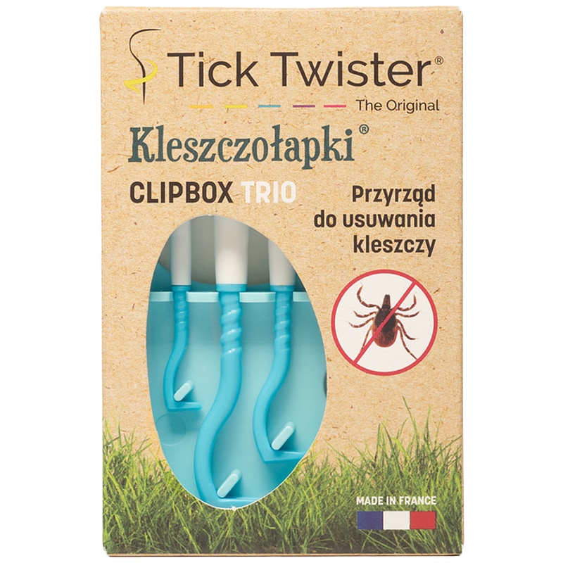 Pincettes à tiques Clipbox Trio Tick Twister - Blue