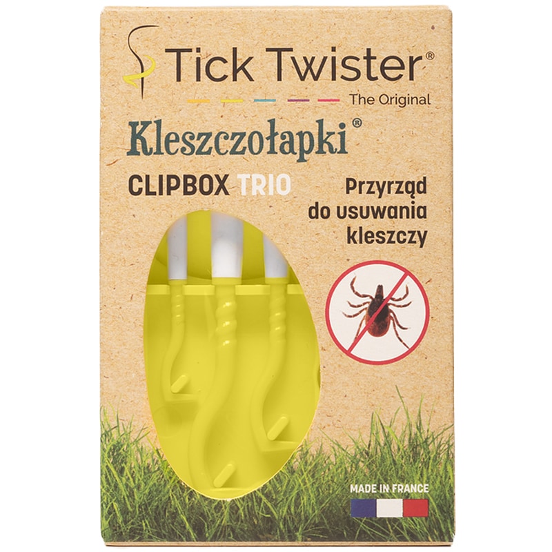 Pincettes à tiques Clipbox Trio Tick Twister - Yellow