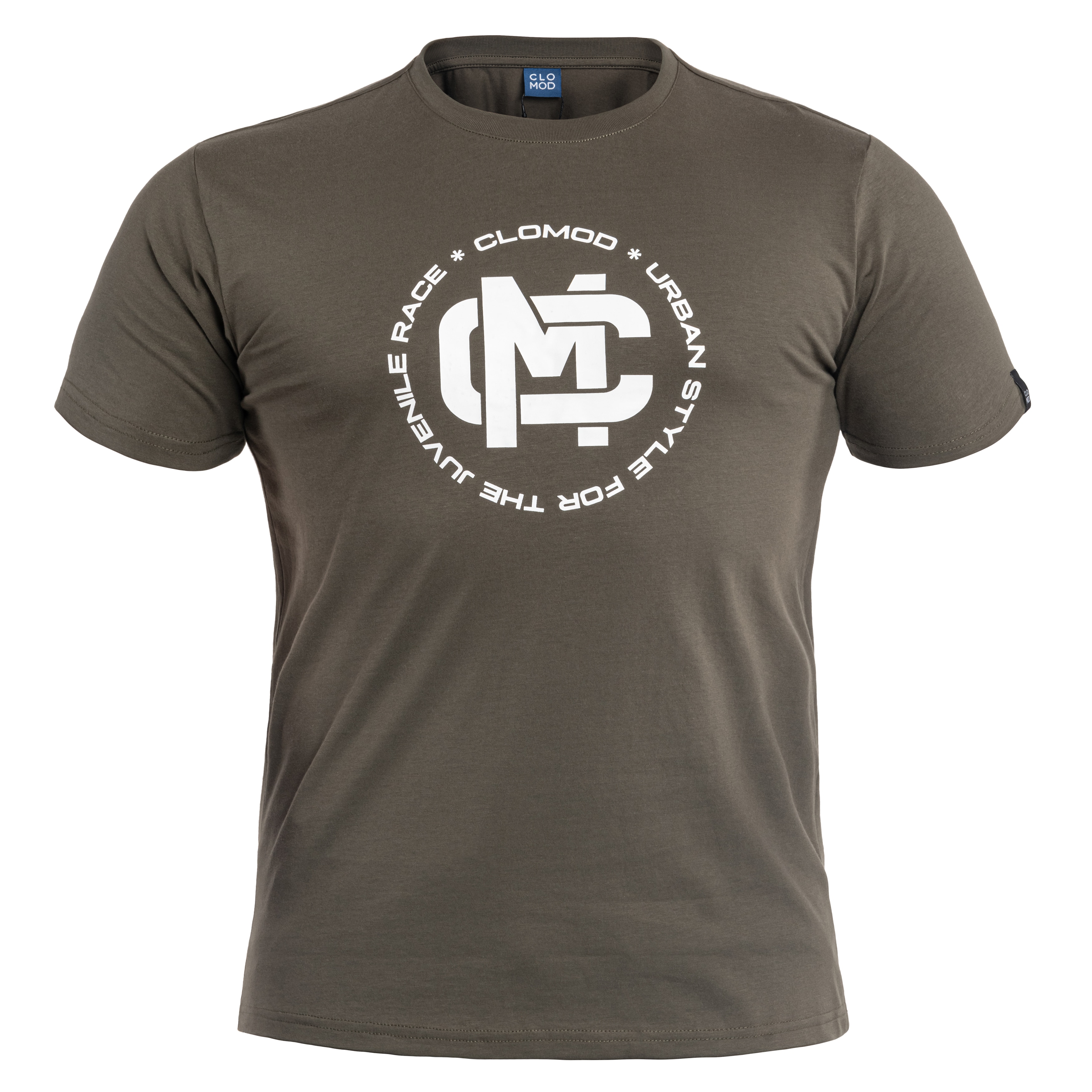 T-shirt CloMod Initials Pentagon - Olive Green