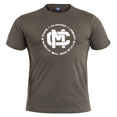 T-shirt CloMod Initials Pentagon - Olive Green