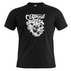 T-shirt CloMod Flower Heart Pentagon - Black