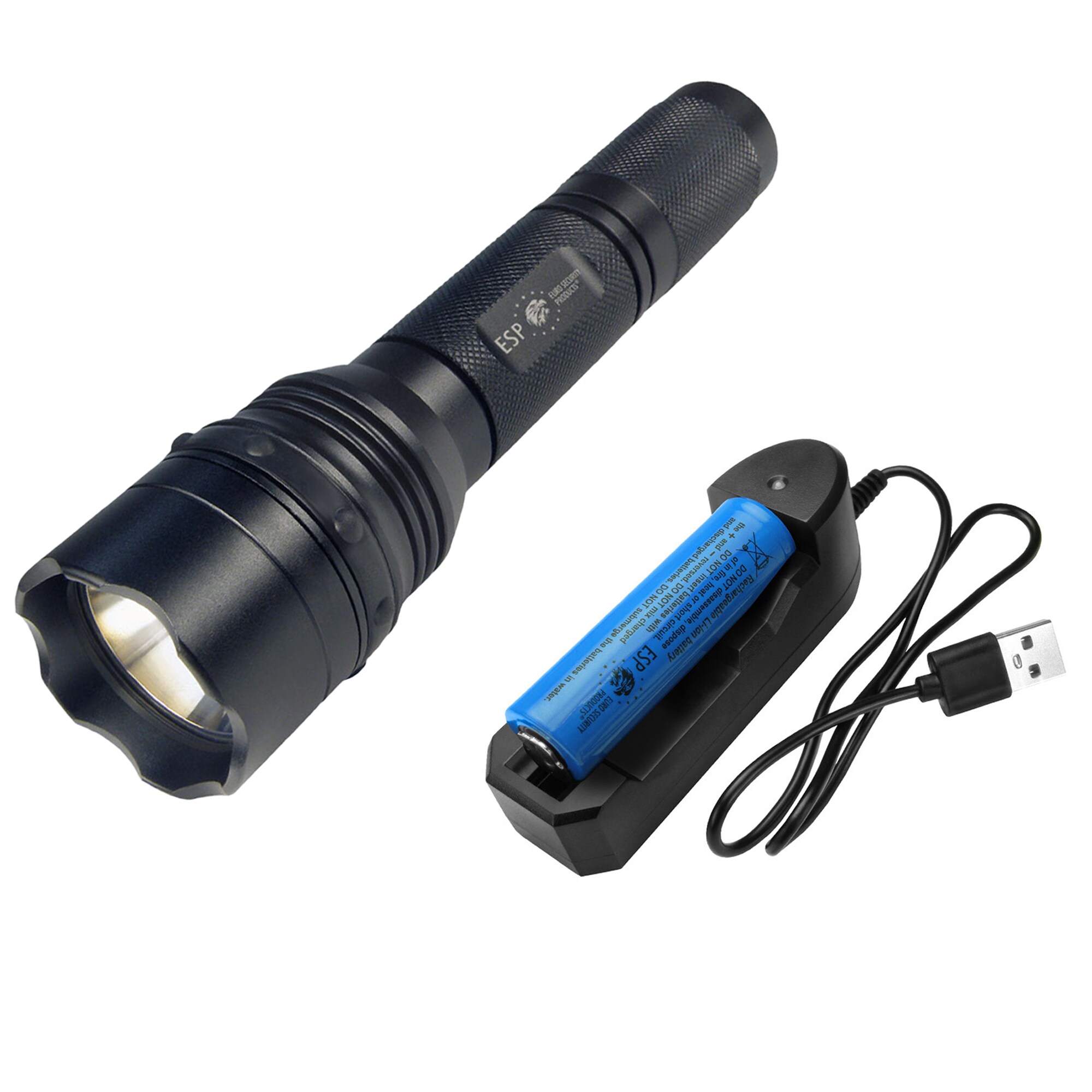 Lampe de poche tactique ESP Helios 10-37-4R 760 lumens + chargeur - kit