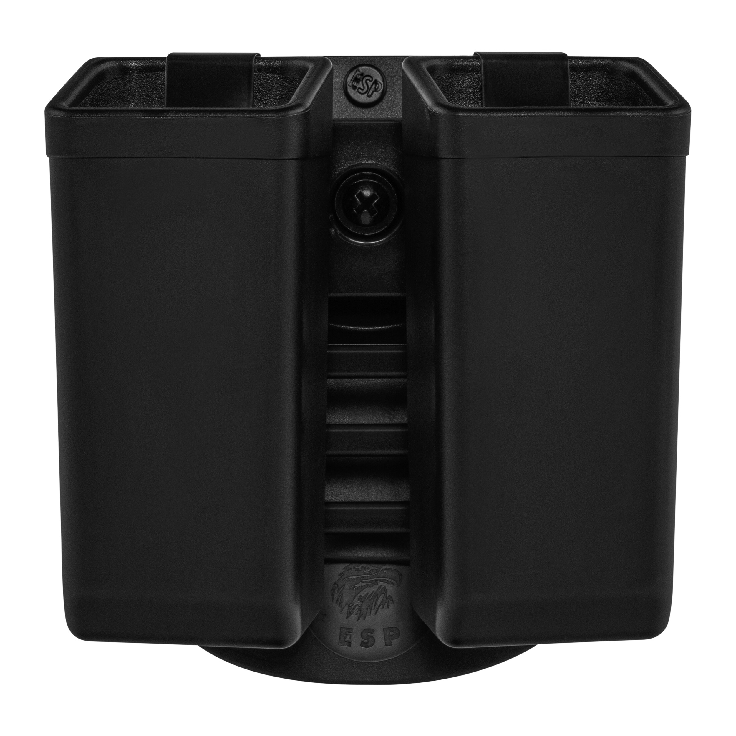 Double pochette chargeur rotatif avec montage Paddle pour chargeurs 9 mm ESP - Black