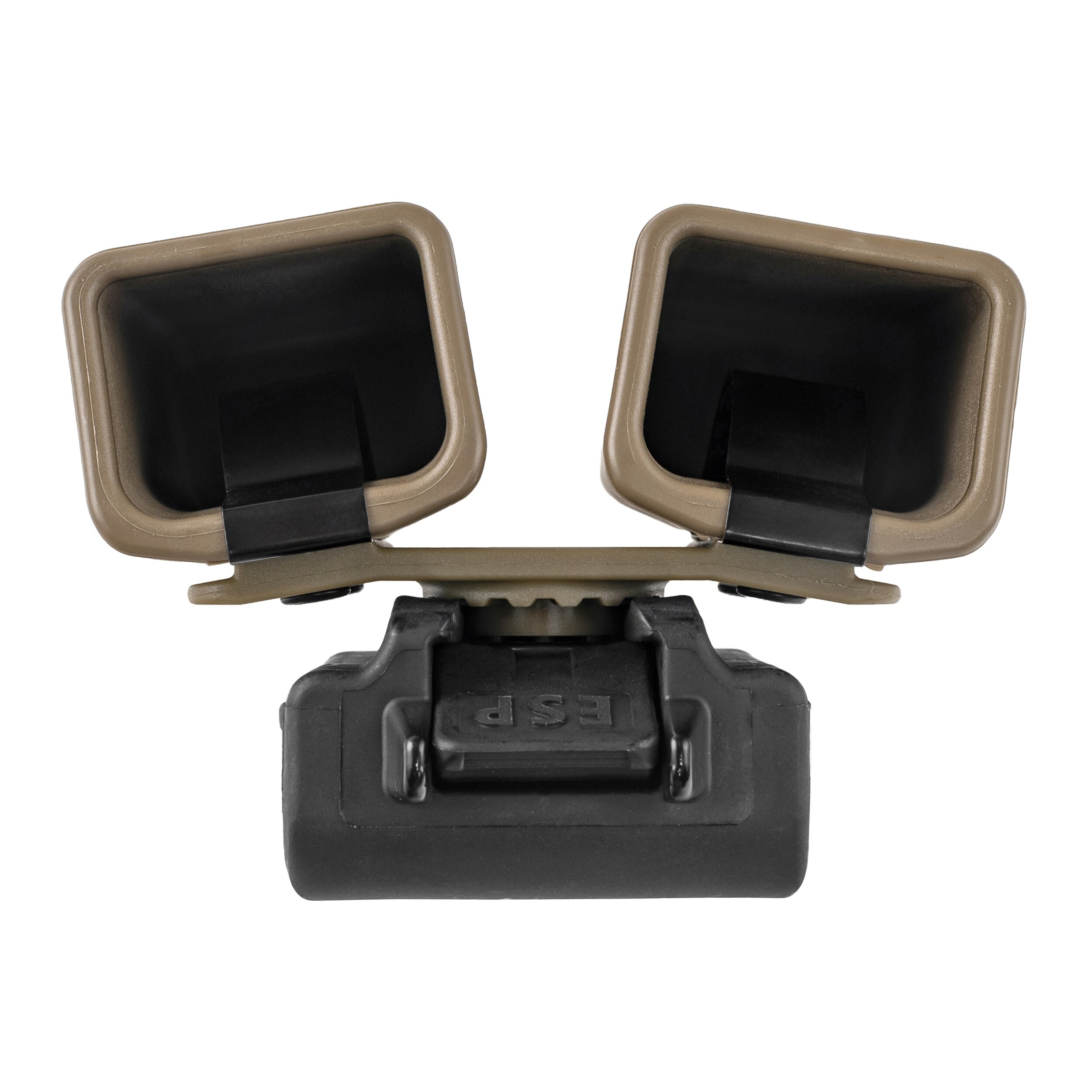 Pochette chargeur double rotatif ESP avec montage UBC-08 Clip pour chargeurs 9 mm - Kaki