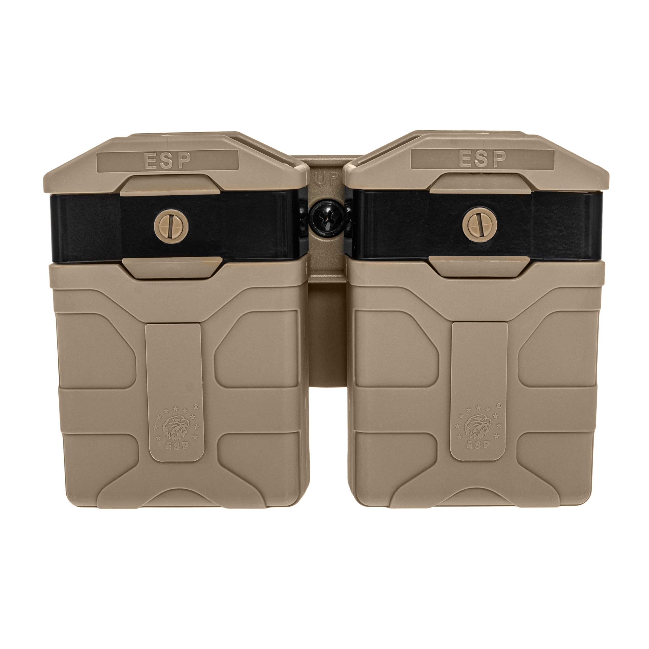 Double étui rotatif ESP avec montage UBC-01 Clip pour chargeurs - Kaki