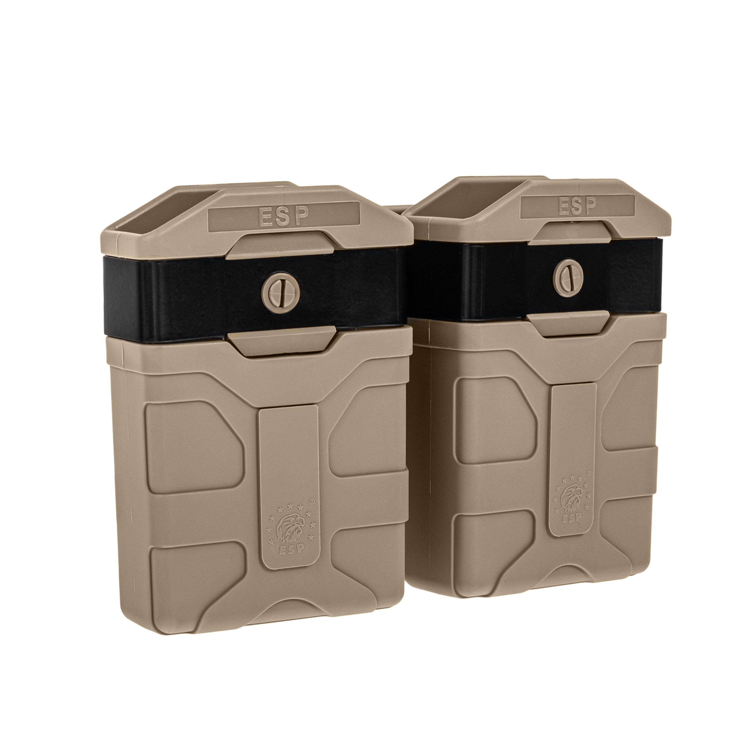 Double étui rotatif ESP avec montage UBC-01 Clip pour chargeurs - Kaki