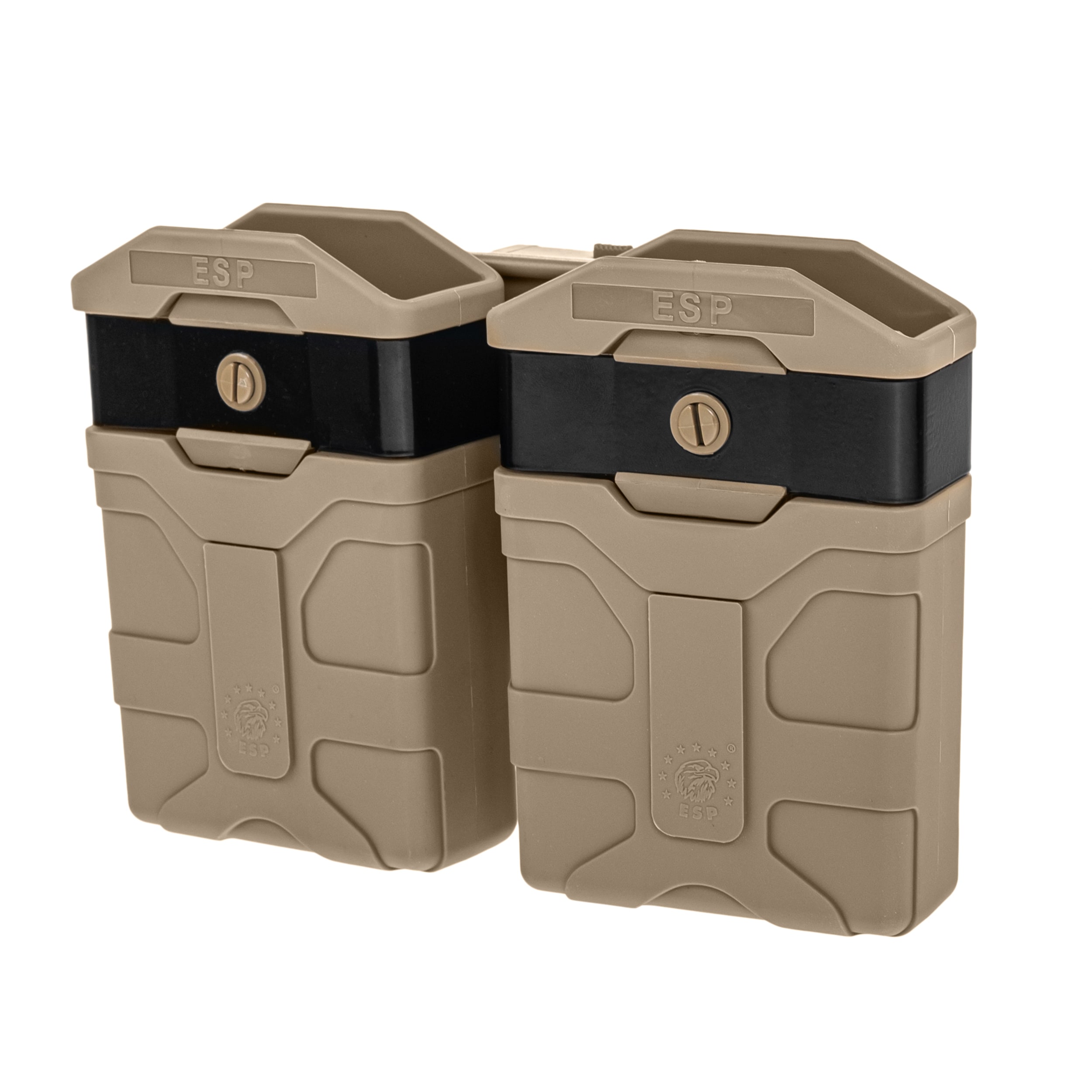 Double étui rotatif ESP avec montage UBC-01 Clip pour chargeurs - Kaki