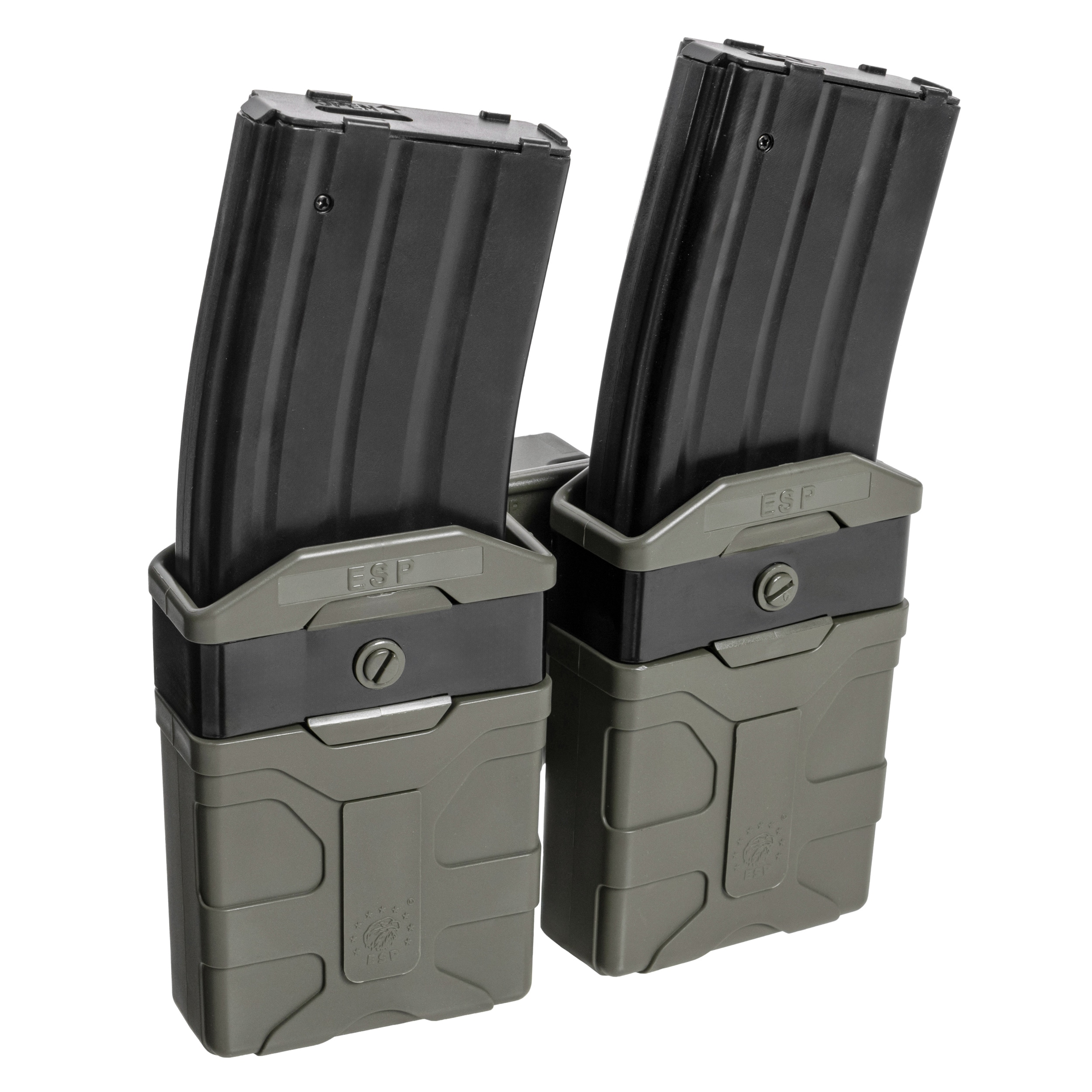 Porte-chargeur rotatif double avec montage UBC-01 Clip pour chargeurs AR-15 ESP - Olive Drab