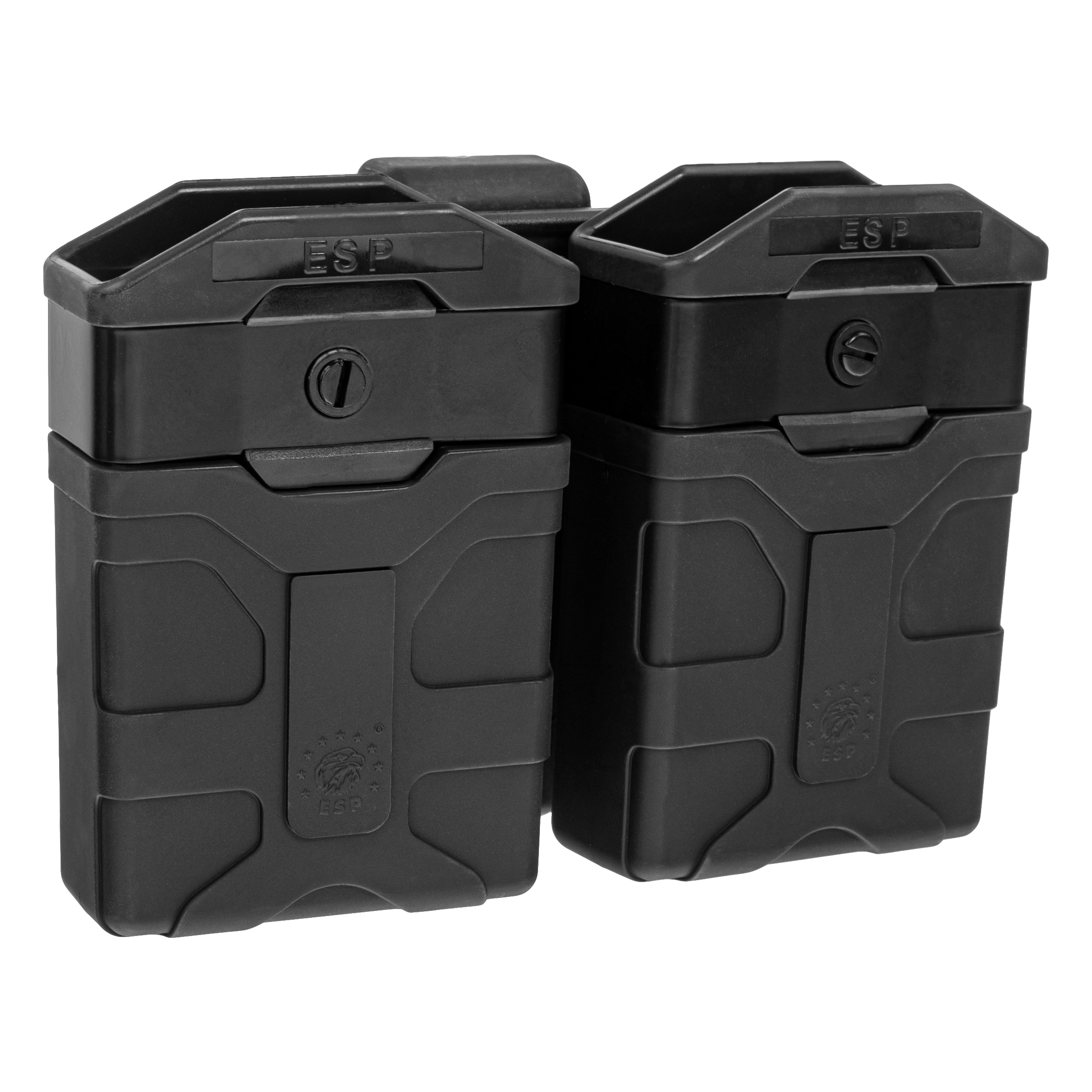Pochette chargeur double rotatif ESP avec fixation UBC-02 Clip pour chargeurs AR-15 - Black