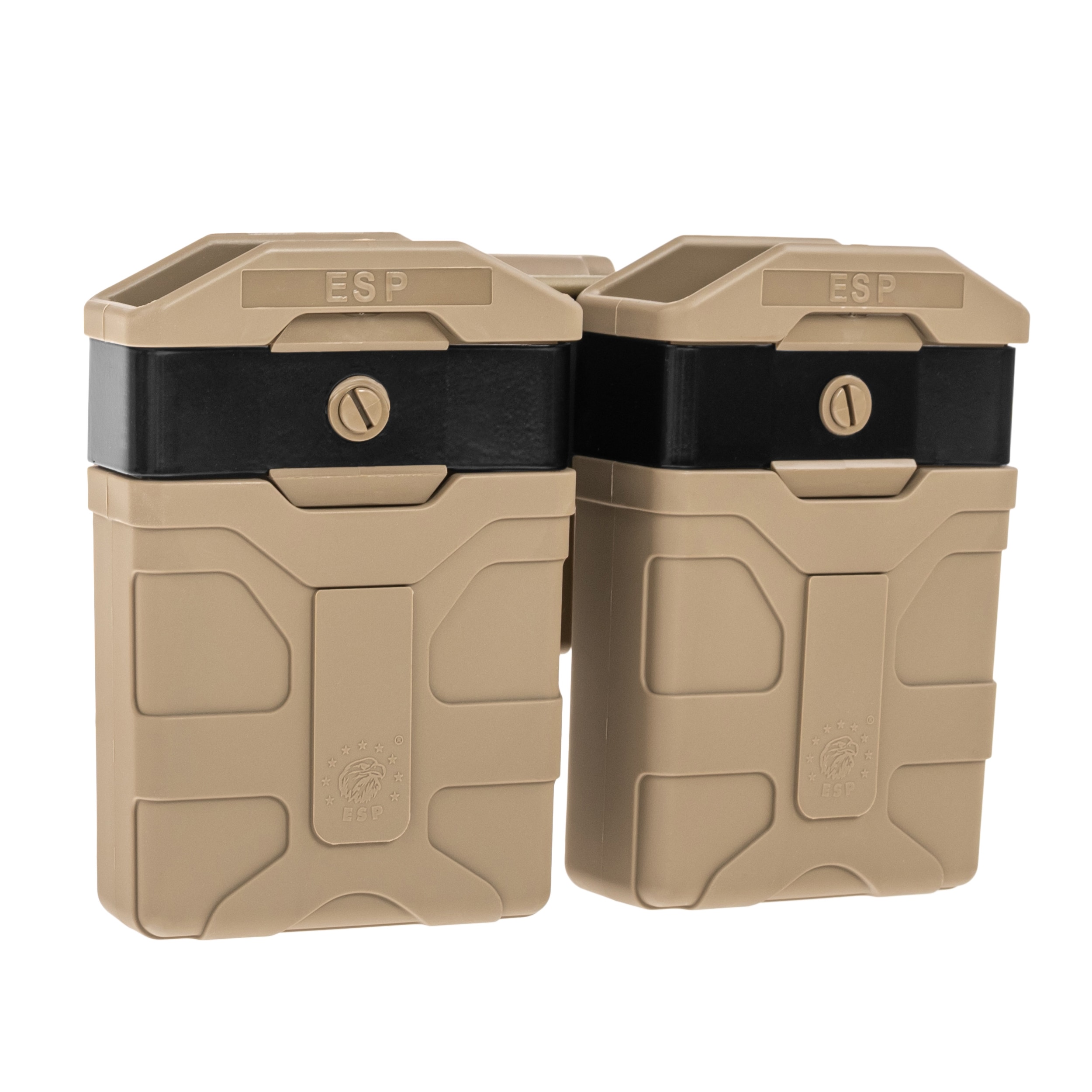 Pochette chargeur double ESP avec fixation UBC-03 Clip pour chargeur AR - Khaki