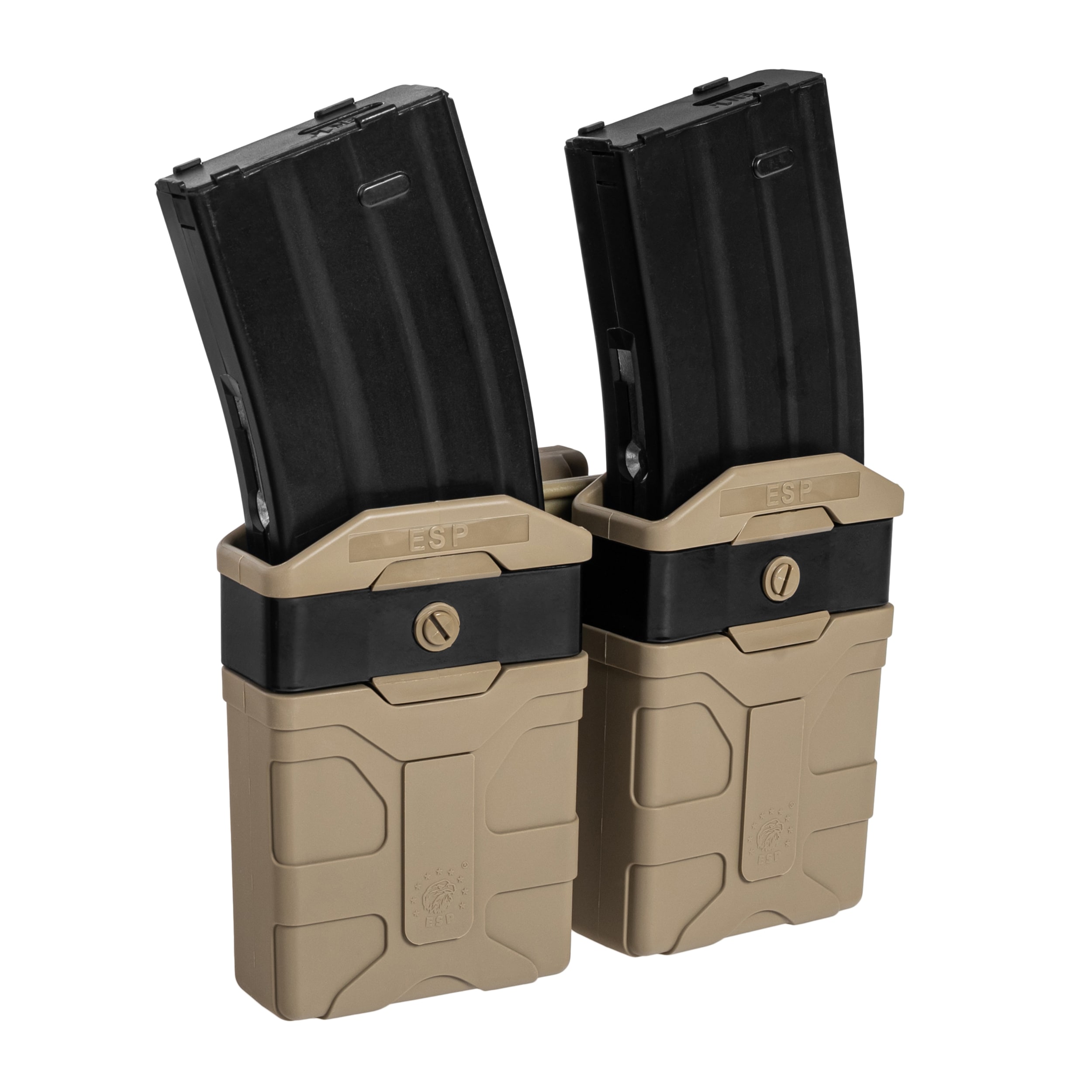 Pochette chargeur double ESP avec fixation UBC-03 Clip pour chargeur AR - Khaki