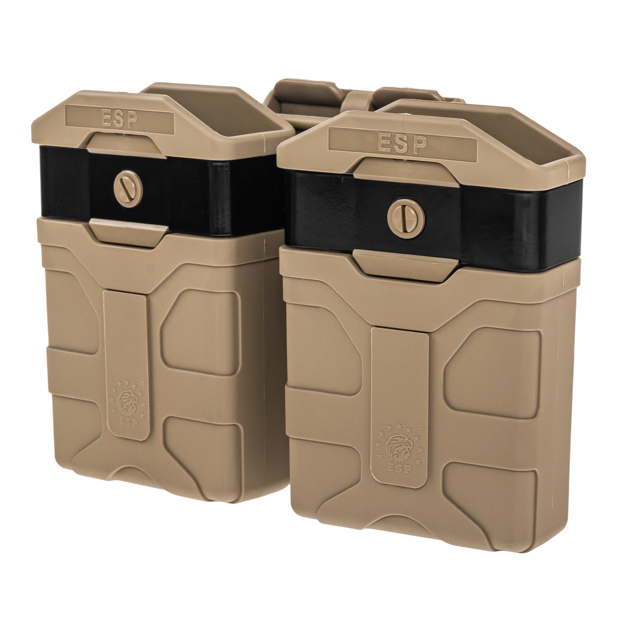 Pochette chargeur double rotatif ESP avec montage UBC-04-2 Clip pour chargeurs - Kaki