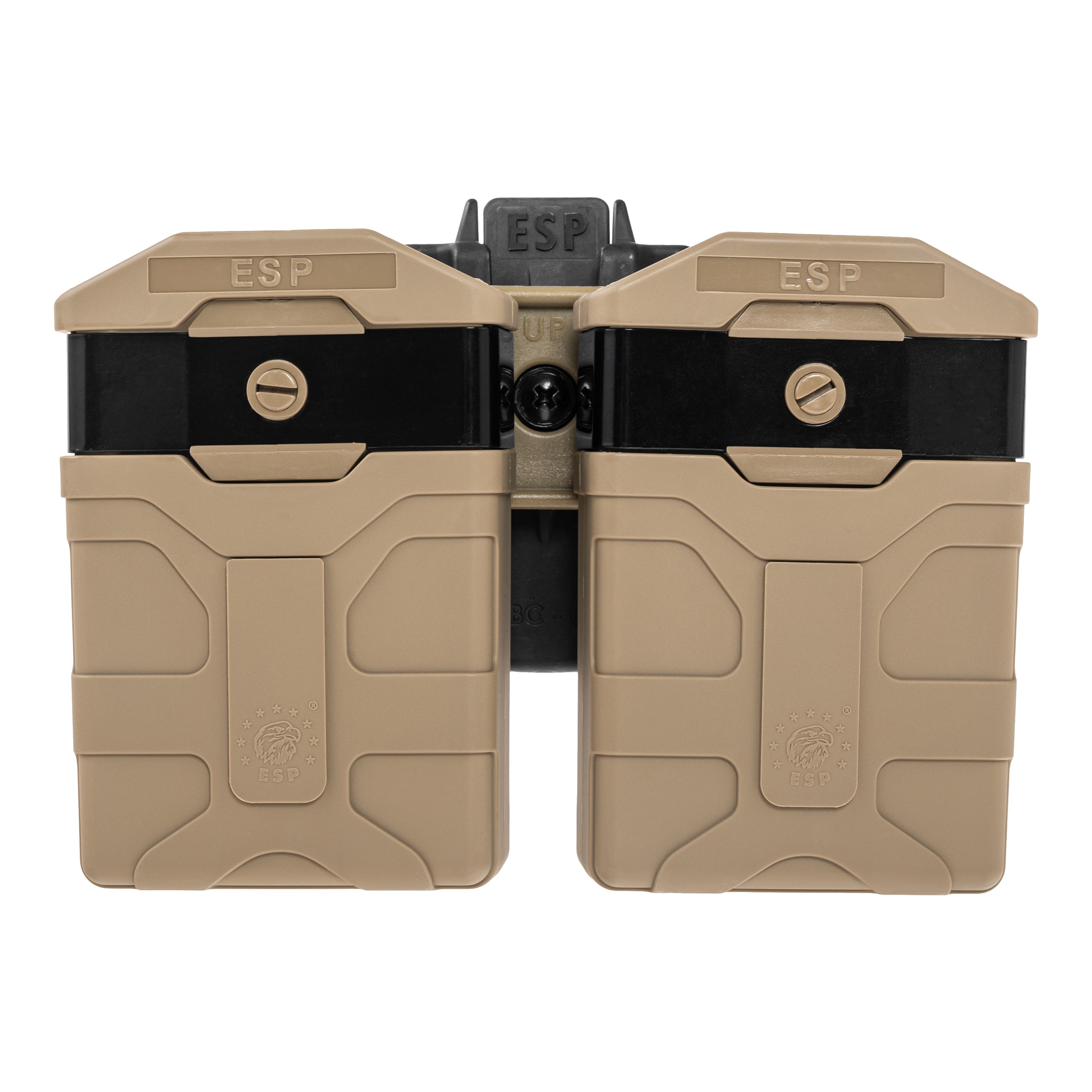 Pochette chargeur double rotatif ESP avec montage UBC-08 pour chargeurs - Kaki