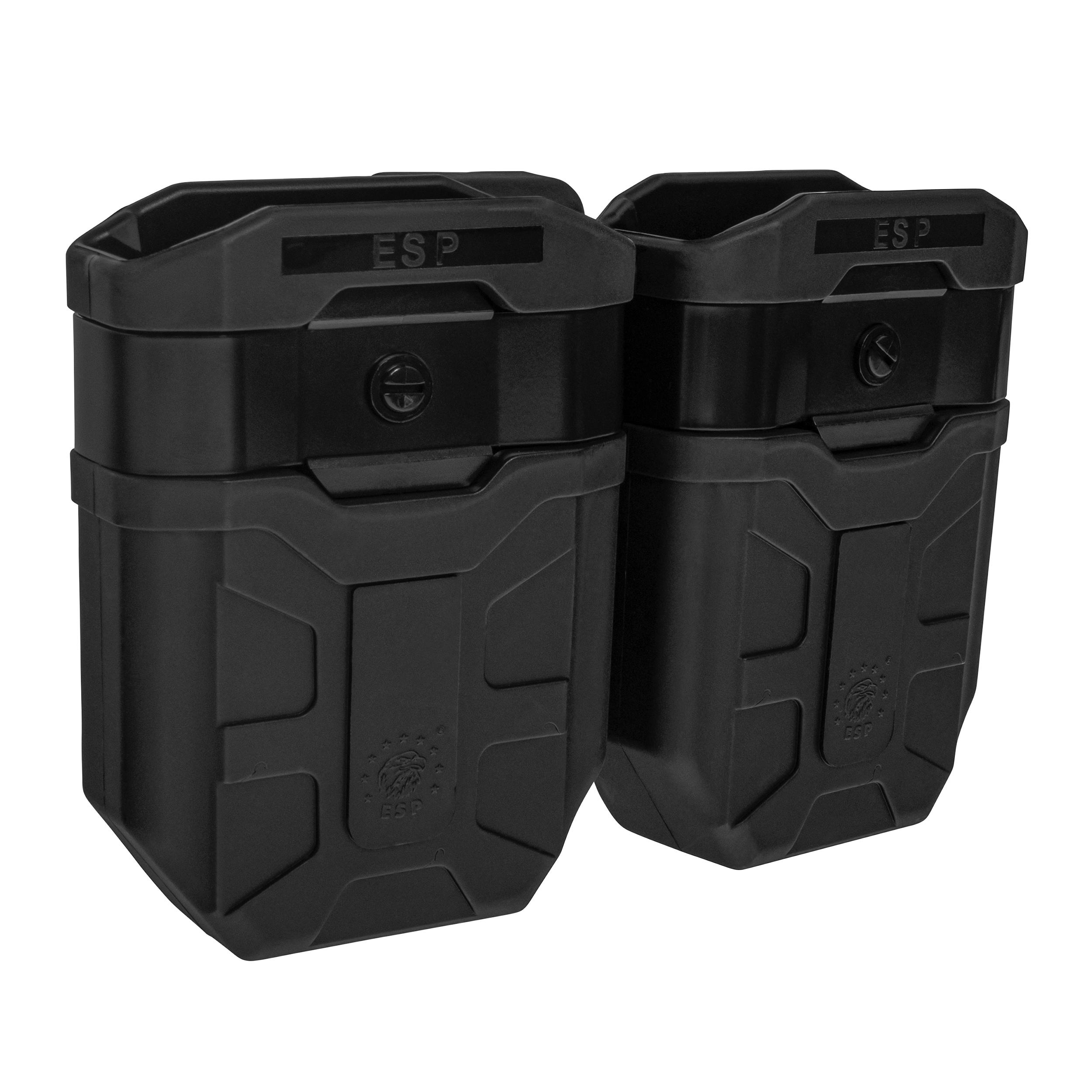 Pochette chargeur double rotatif ESP avec montage UBC-02 pour chargeurs 7,62 mm - Noir