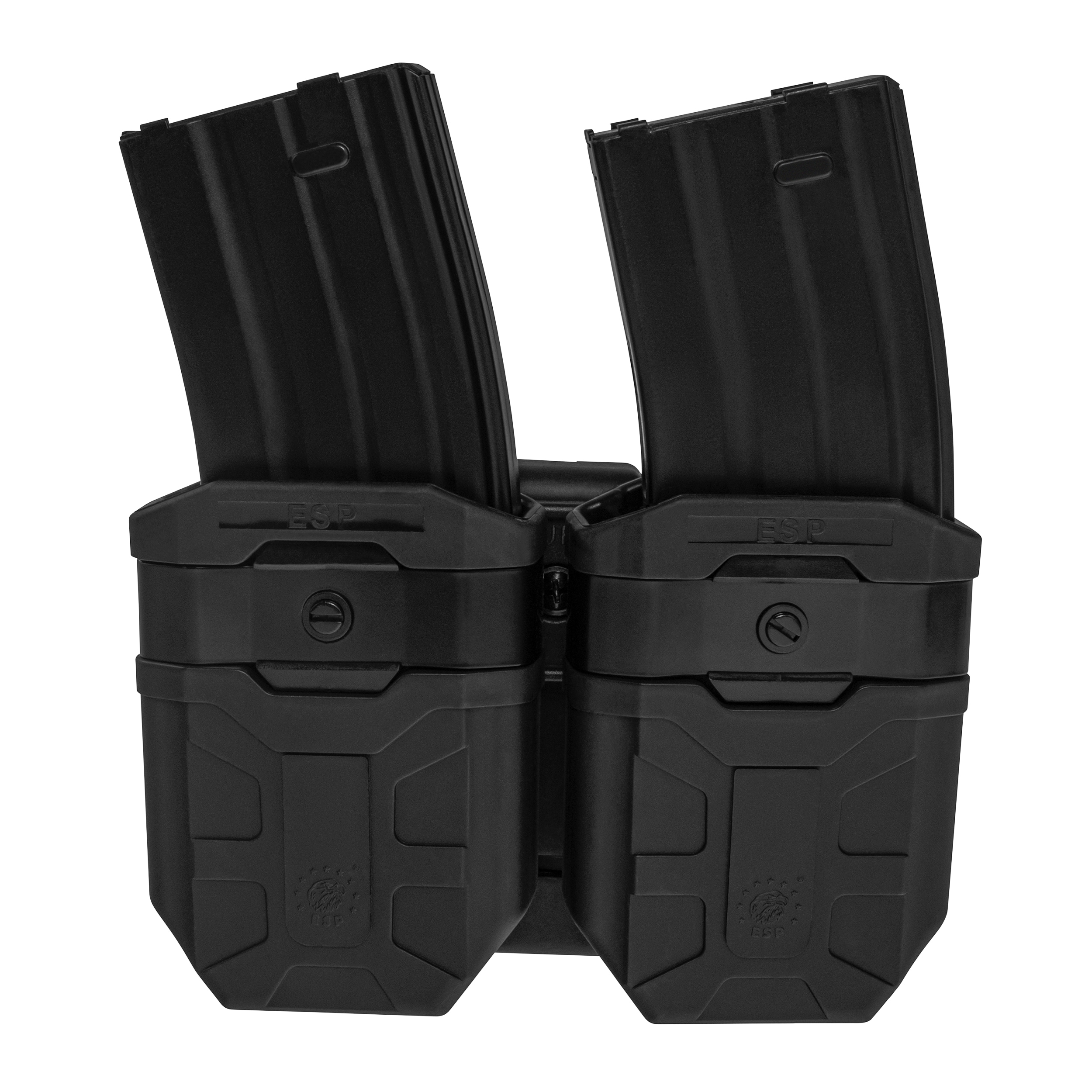 Pochette chargeur double rotatif ESP avec montage UBC-02 pour chargeurs 7,62 mm - Noir