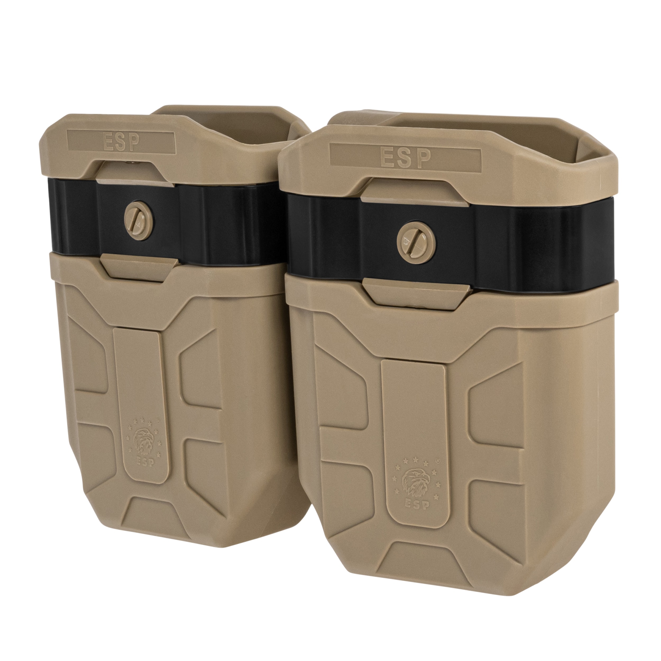 Porte-Chargeur double rotatif ESP avec fixation UBC-02 pour chargeurs pour chargeurs AK - Khaki