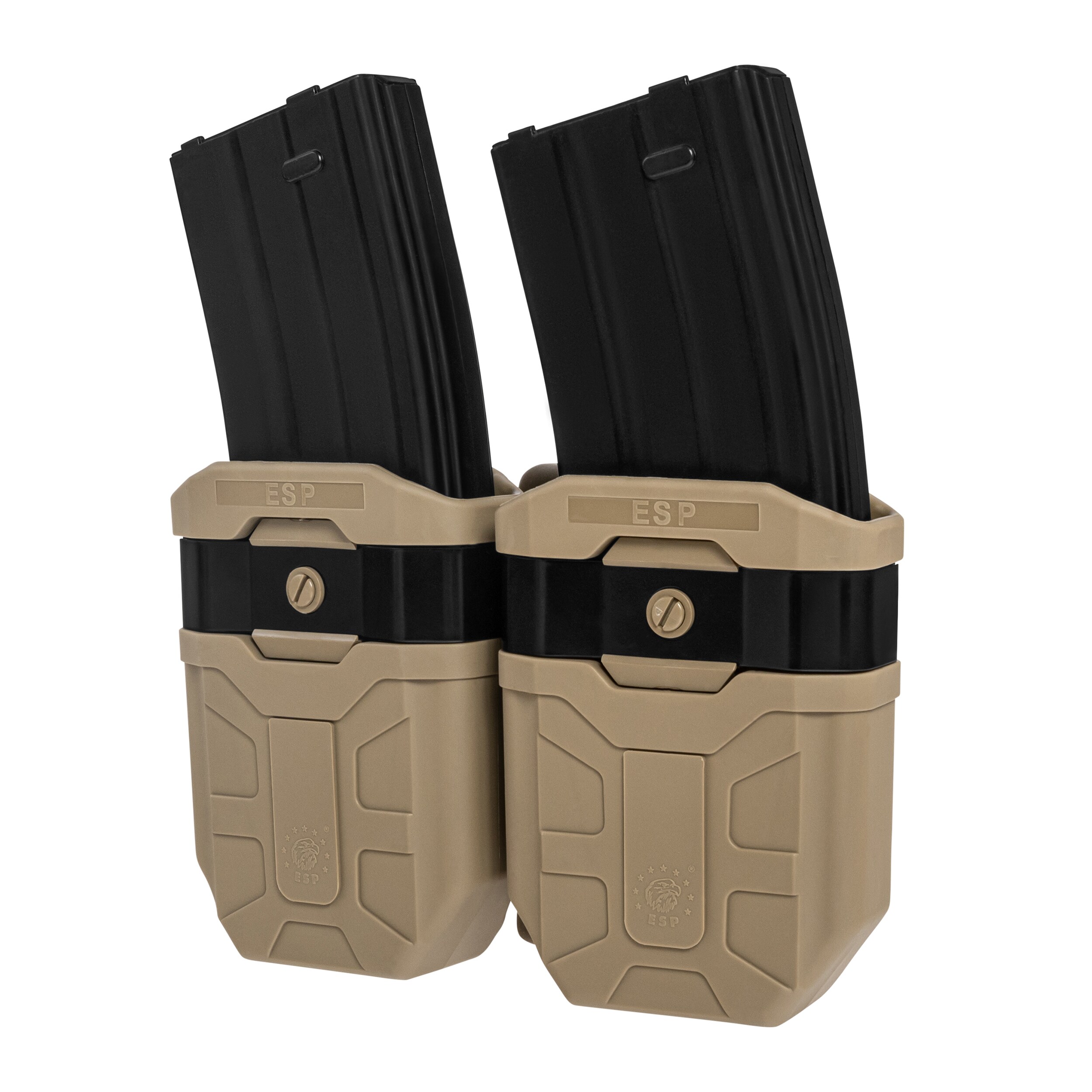 Porte-Chargeur double rotatif ESP avec fixation UBC-02 pour chargeurs pour chargeurs AK - Khaki