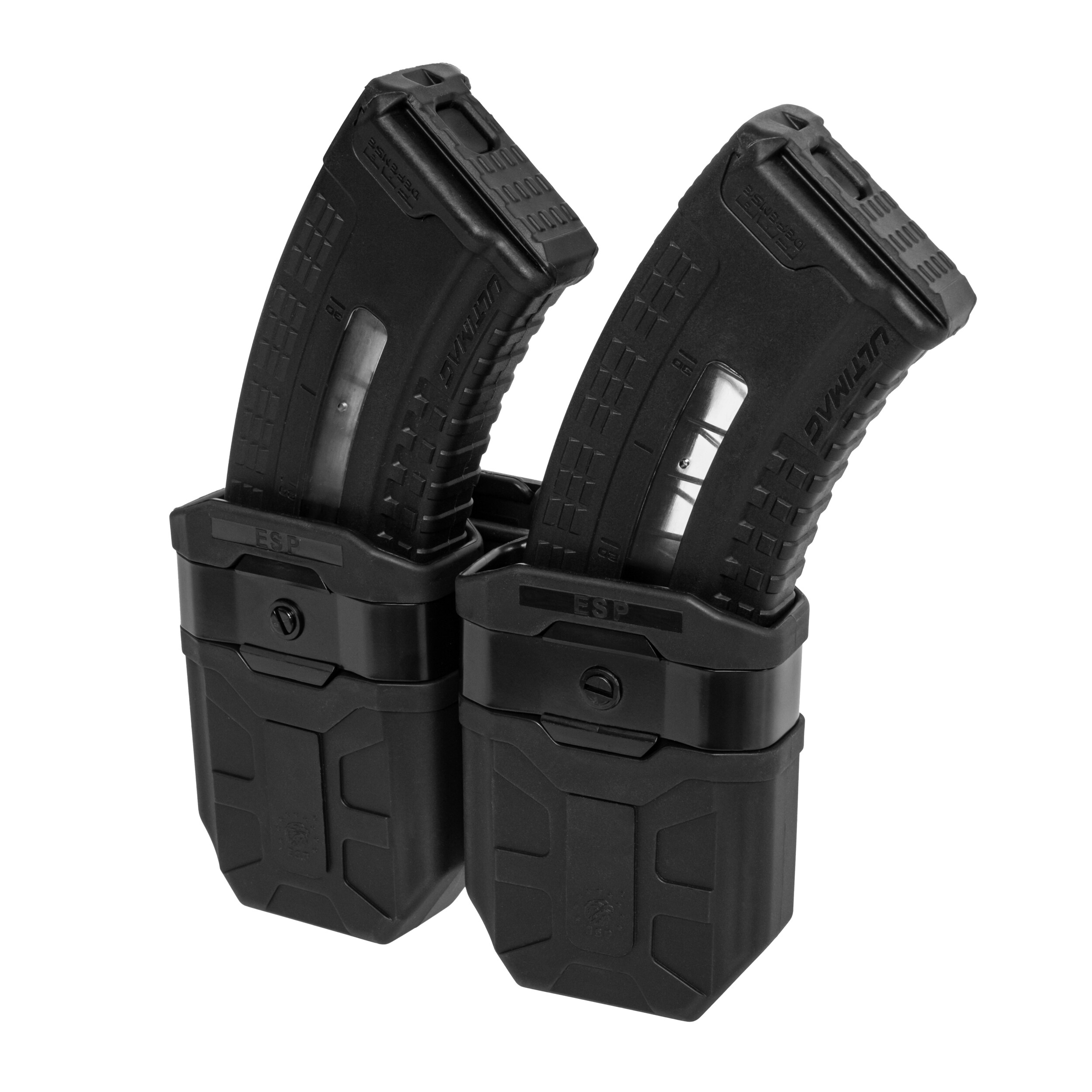 Double pochette chargeur rotatif ESP avec montage UBC-04-2 pour chargeurs - Noir