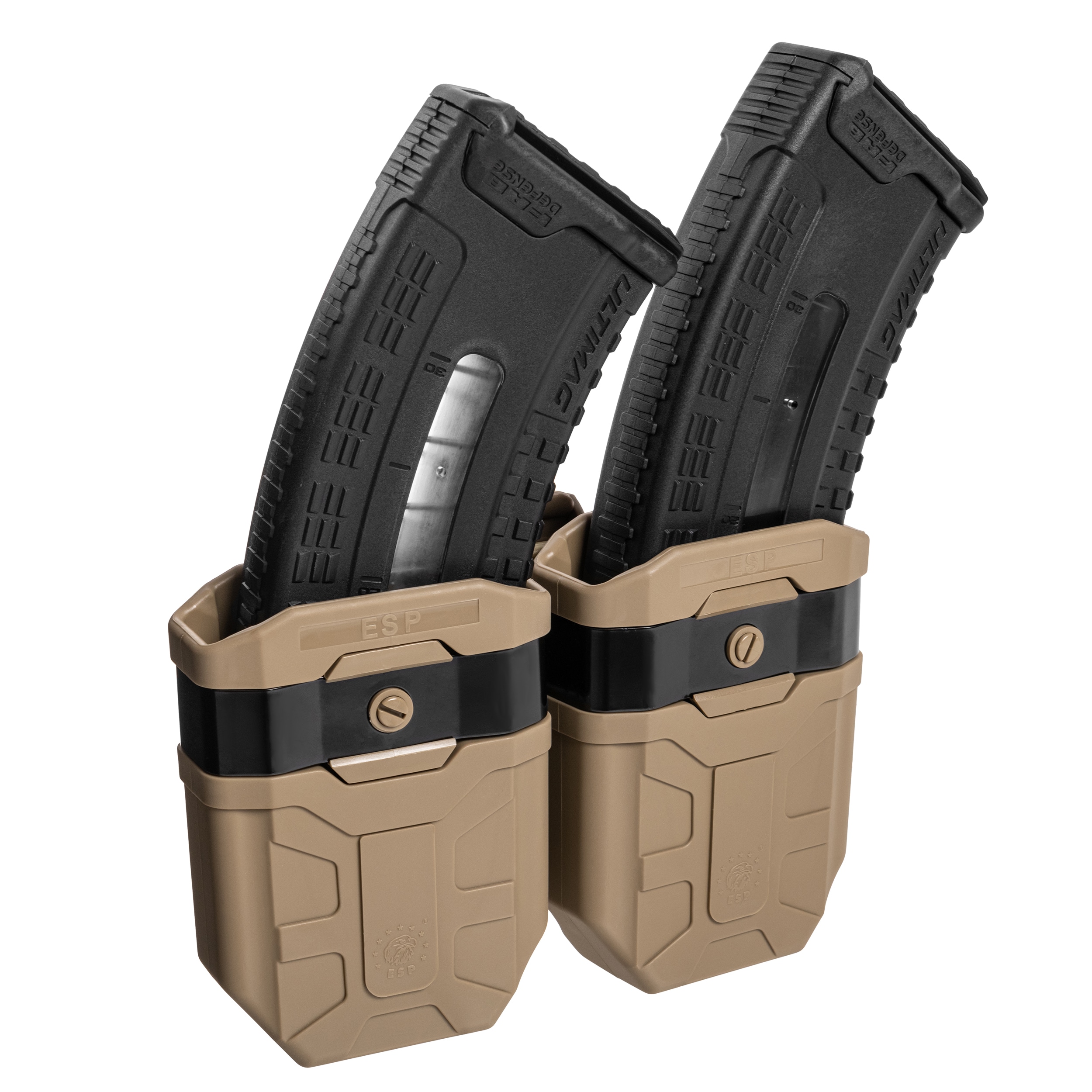 Double pochette chargeur rotatif ESP avec montage UBC-04-2 pour chargeurs - Khaki