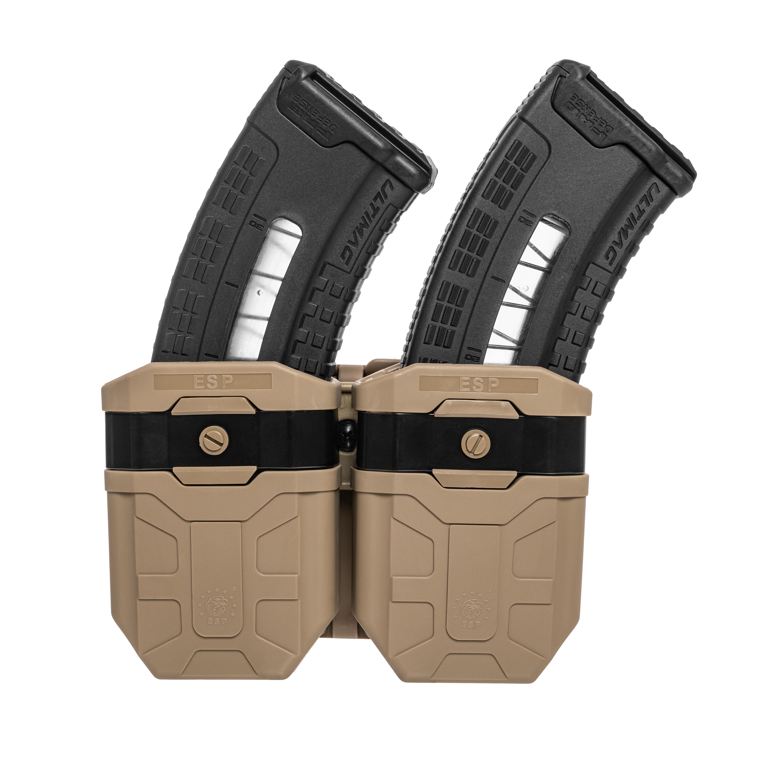 Double pochette chargeur rotatif ESP avec montage UBC-04-2 pour chargeurs - Khaki