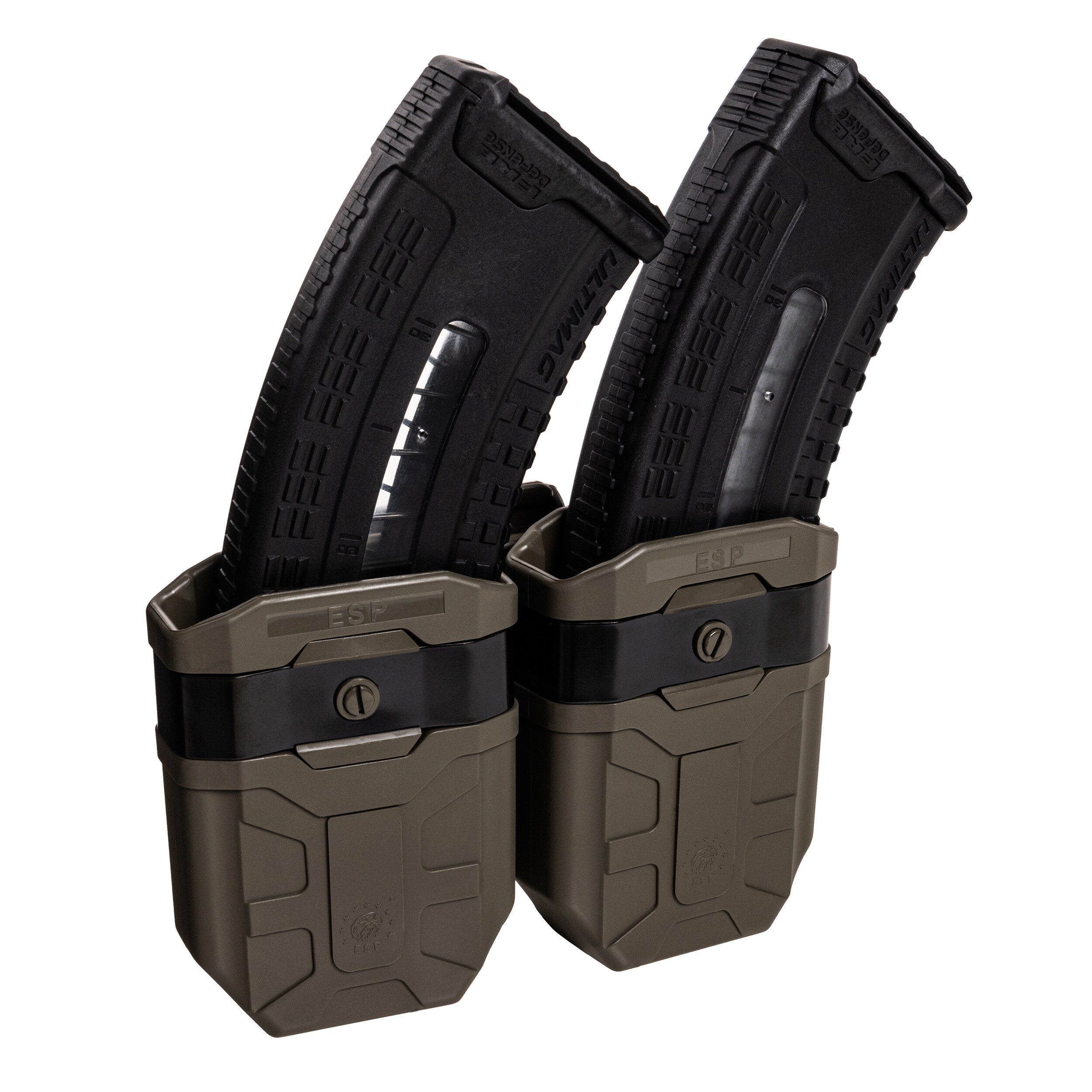 Double pochette chargeur rotatif ESP avec montage UBC-04-2 pour chargeurs - Olive Drab