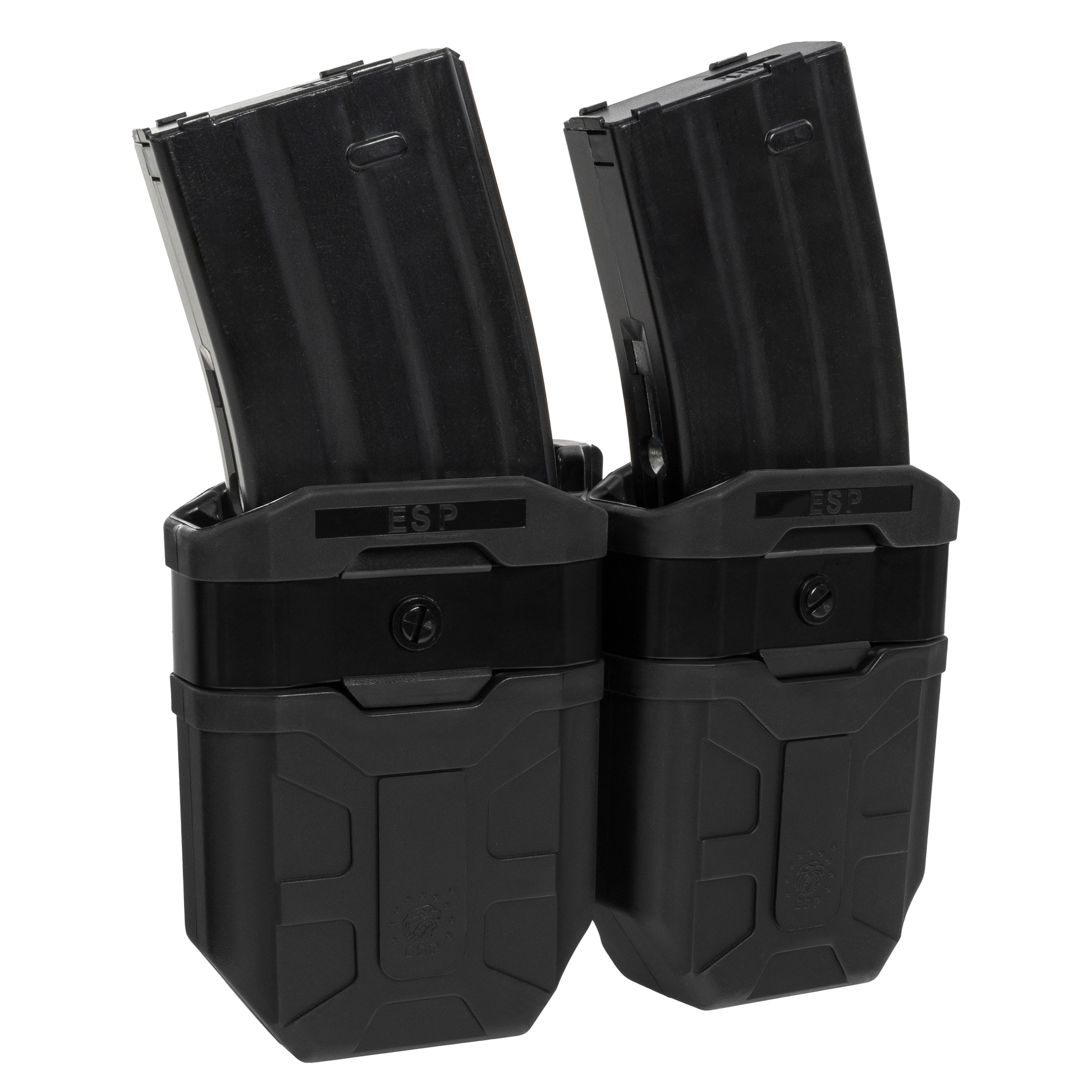 Double pochette chargeur rotatif ESP avec montage UBC-05-A pour chargeur 7,62 mm - Noir