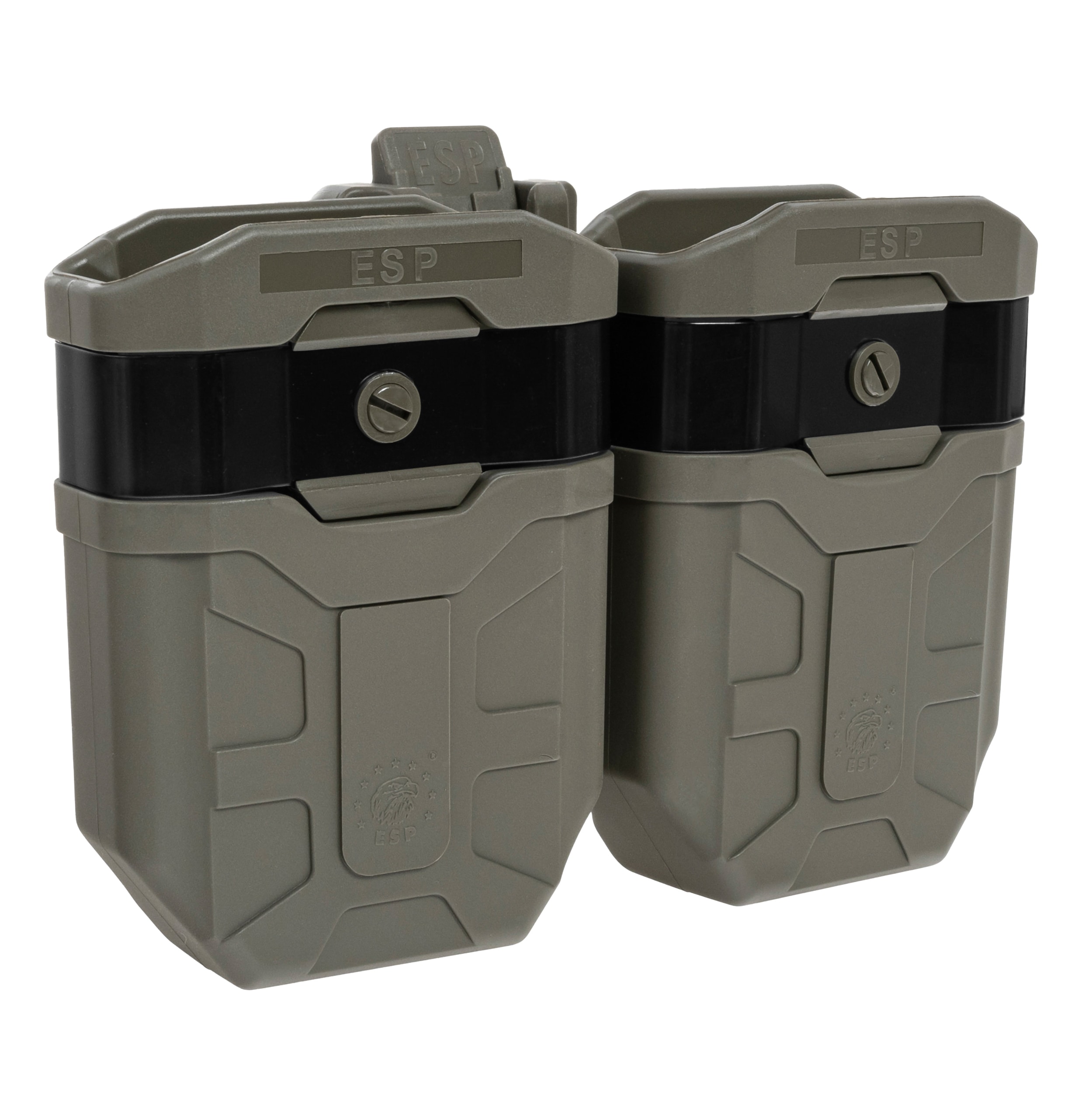 Double pochette chargeur rotatif ESP avec montage UBC-05-A pour chargeur 7,62 mm - Olive Drab