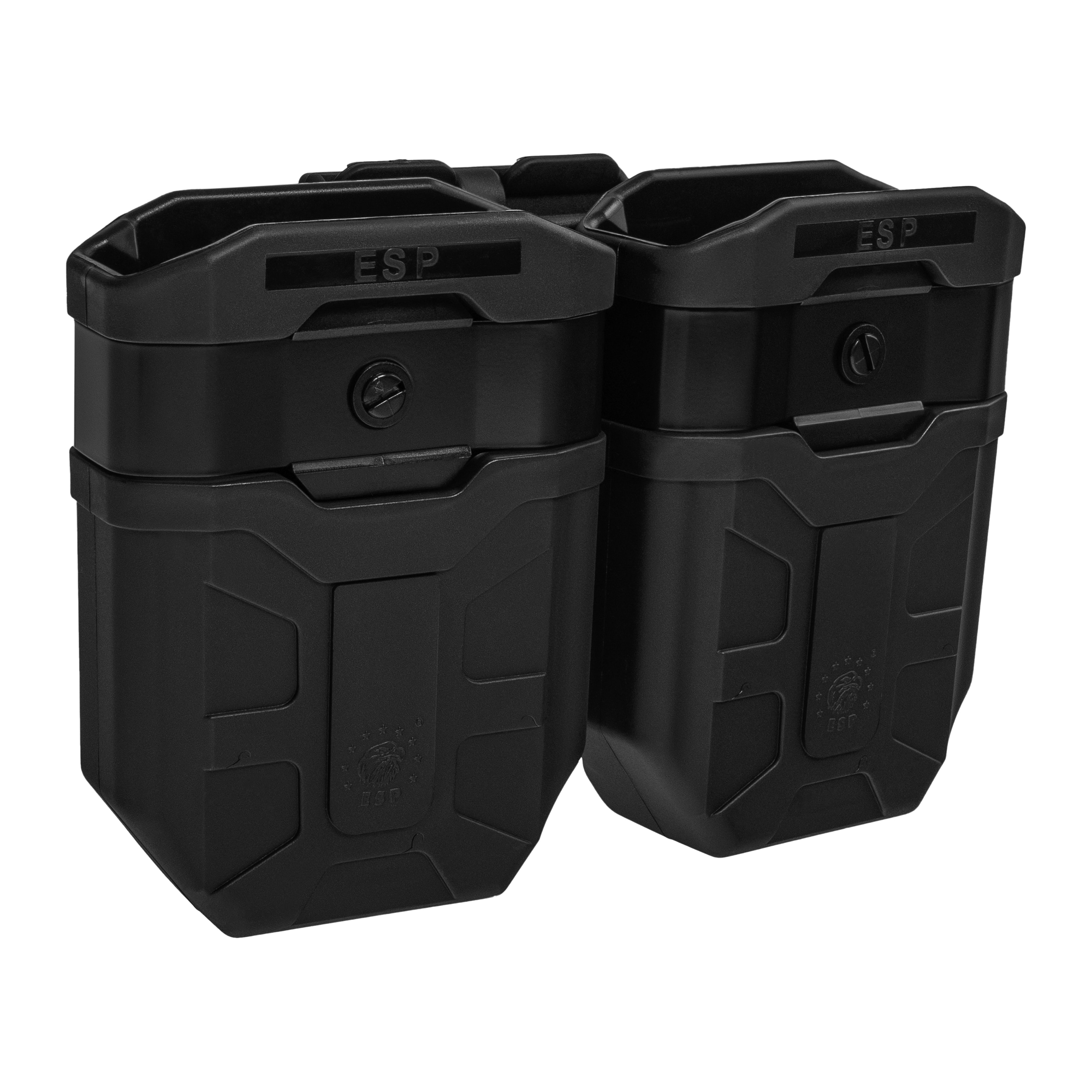 Pochette double chargeur rotatif ESP avec montage UBC-07 Clip pour chargeurs AK - Noir
