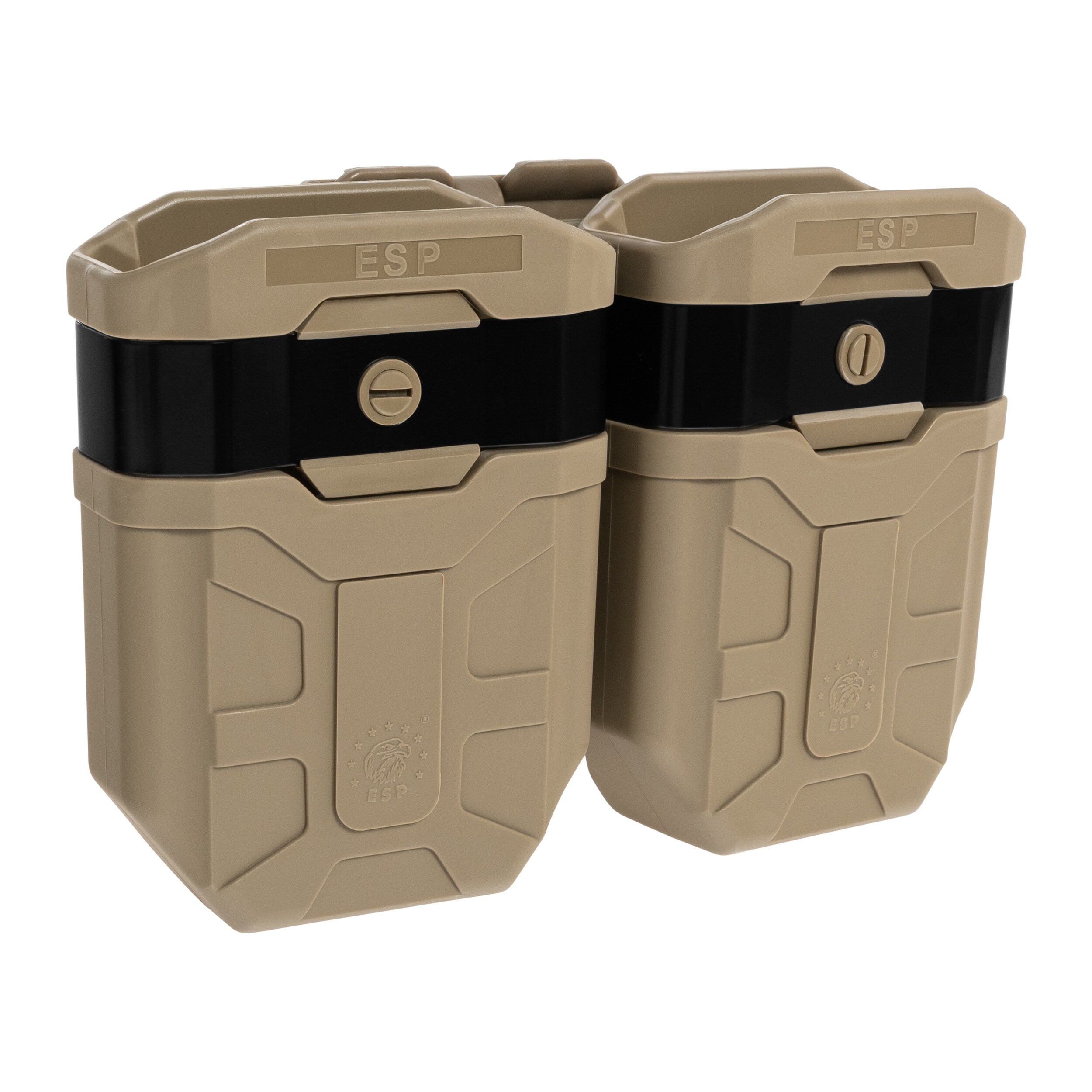 Pochette chargeur double rotatif ESP avec montage UBC-07 Clip pour chargeurs 7,62 mm - Khaki