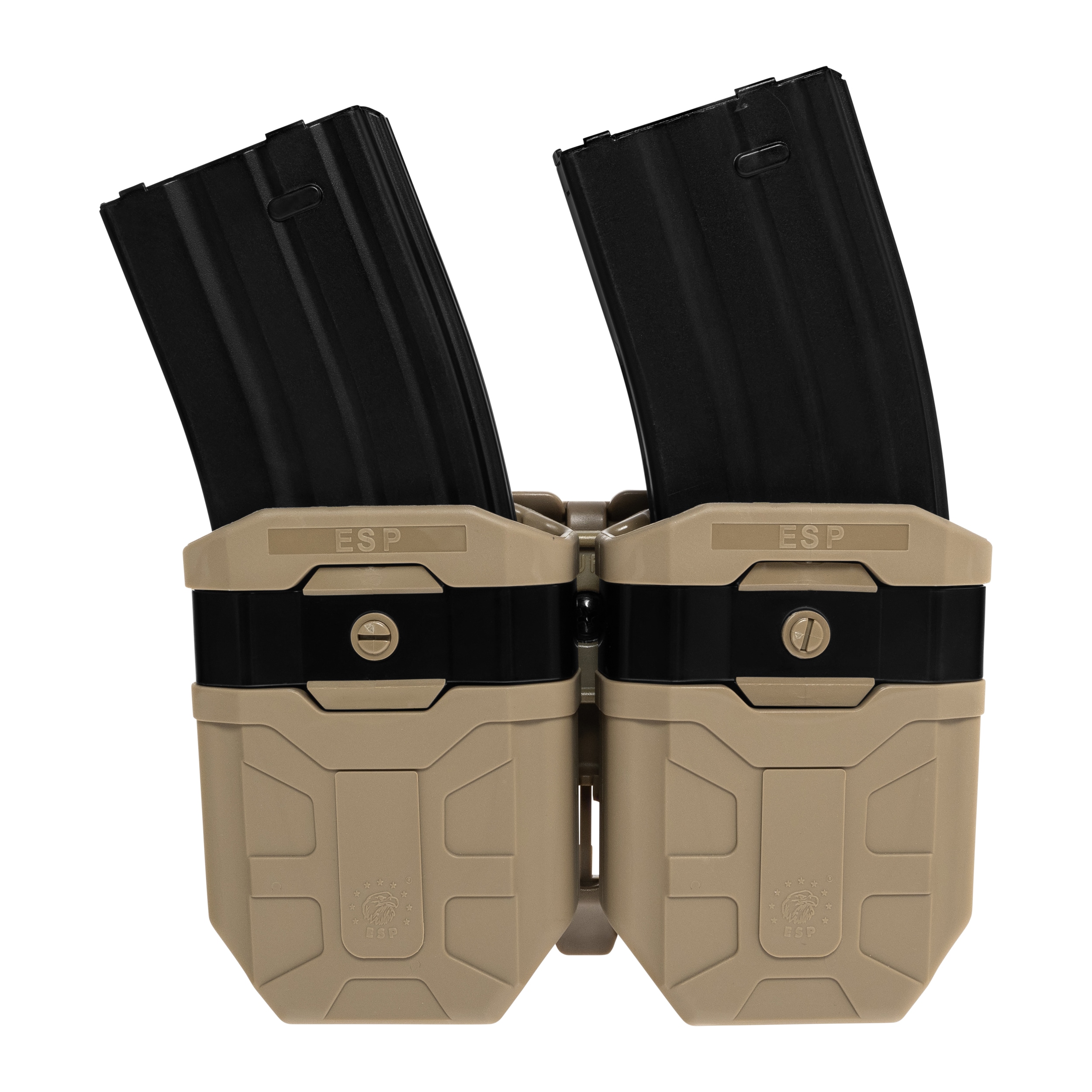 Pochette chargeur double rotatif ESP avec montage UBC-07 Clip pour chargeurs 7,62 mm - Khaki