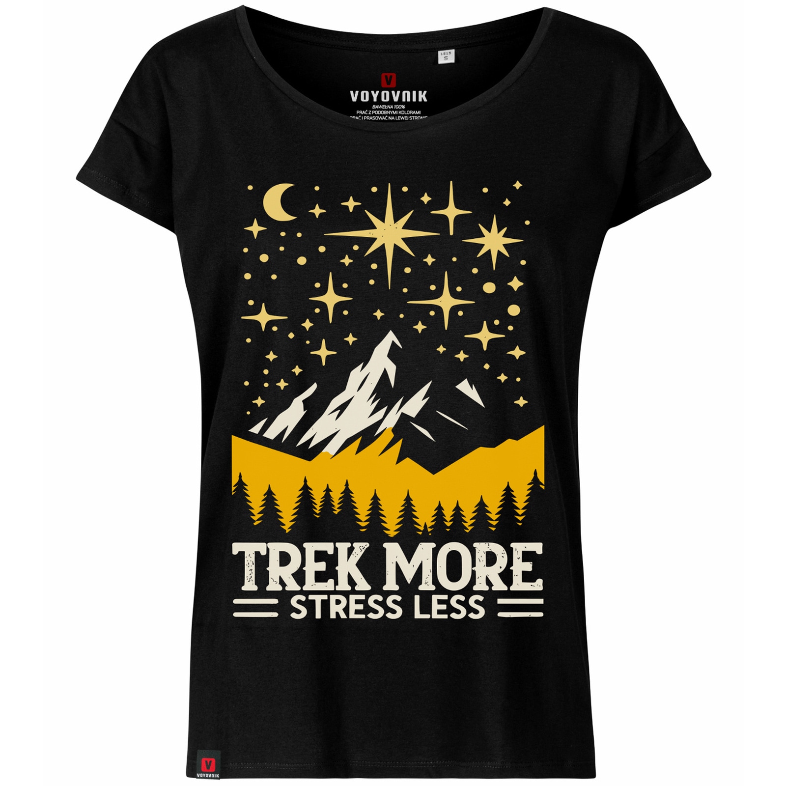 T-shirt pour femmes Night Sky Voyovnik - Black